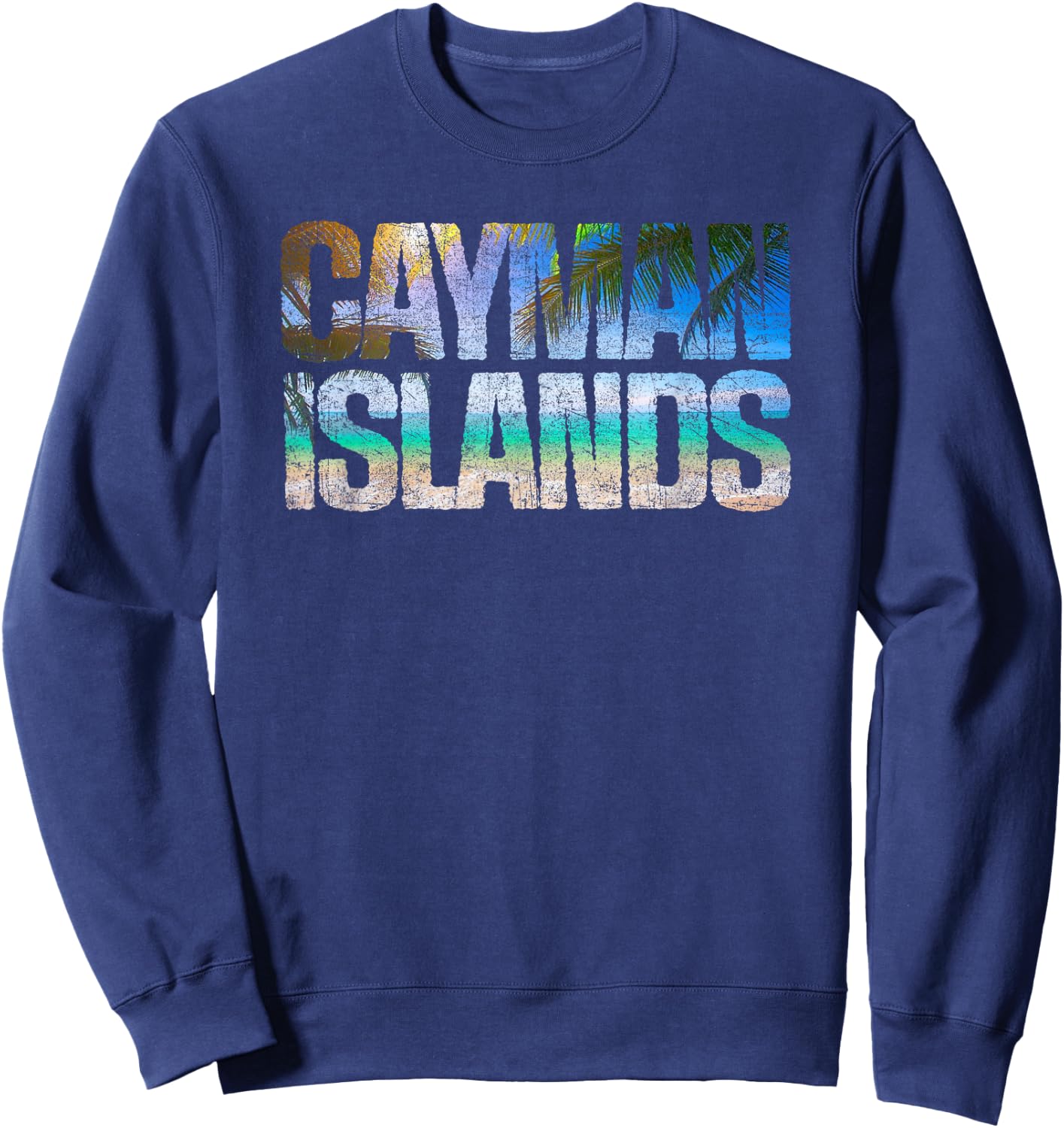 Retro Grand Cayman Islands Beach Vintage Vacation Souvenir Sweatshirt - Sweatshirt | Navy