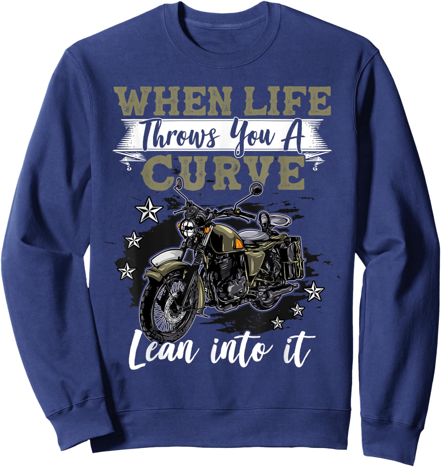 Funny Motorcycle Lover Graphic Biker Men Motorbike Rider Sweatshirt - Sweatshirt | Navy