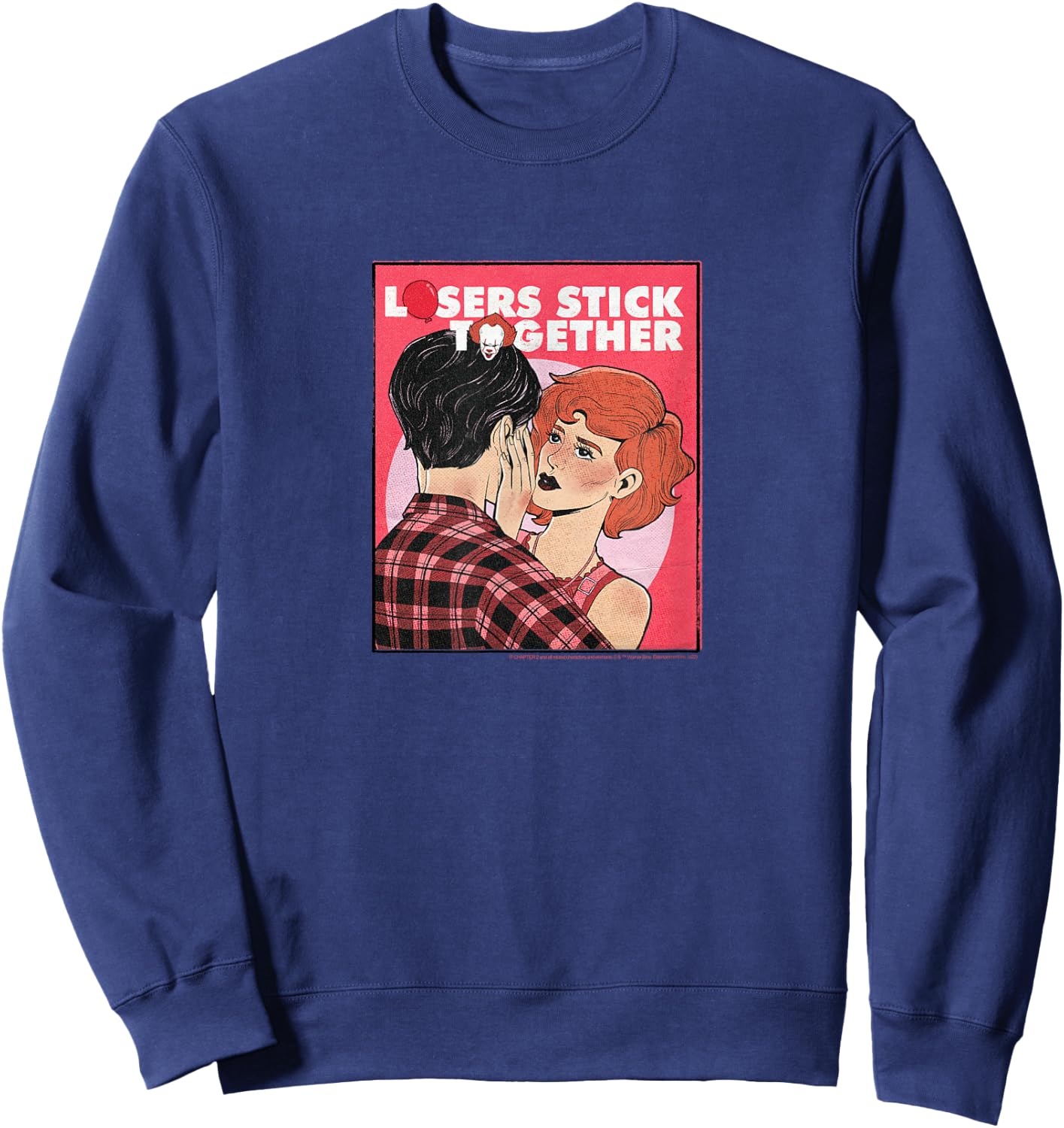 IT: Chapter 2 Losers Stick Together Valentine Horror Movie Sweatshirt - Sweatshirt | Navy