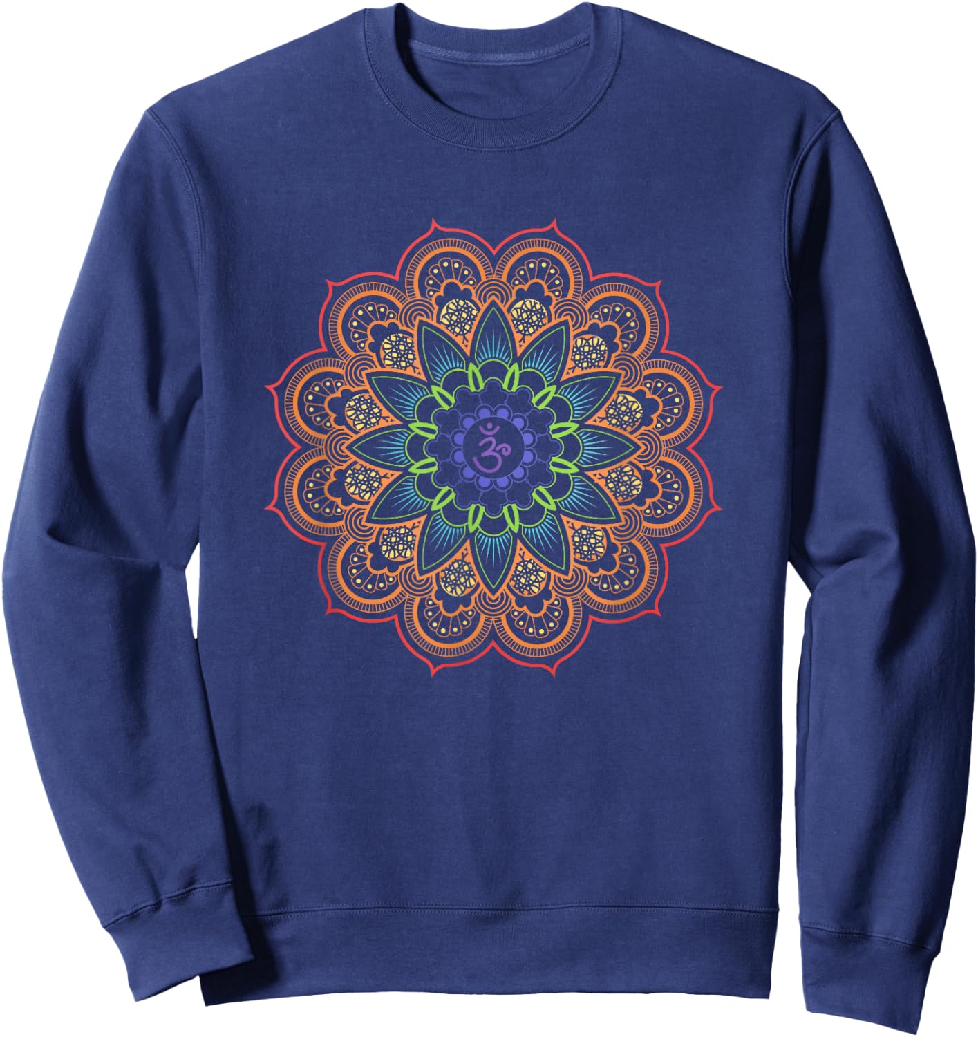Mandala Symbol Meditations Mandalas Yoga - mandala Sweatshirt - Sweatshirt | Navy