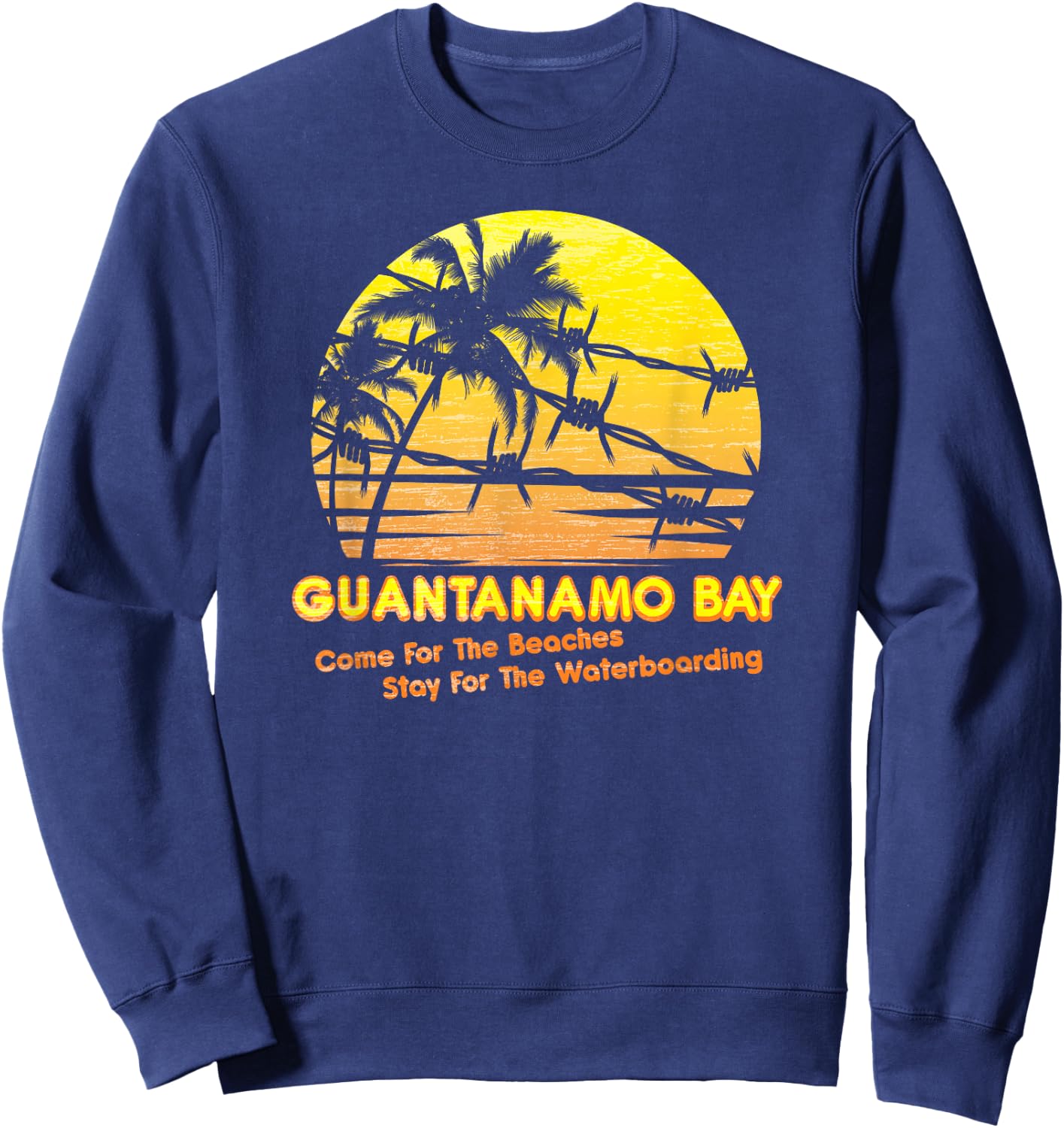 MEDALS OF AMERICA EST. 1976 GUANTANAMO BAY - Men's Black Classic Fit Short Sleeve - Small Sweatshirt - Sweatshirt | Navy