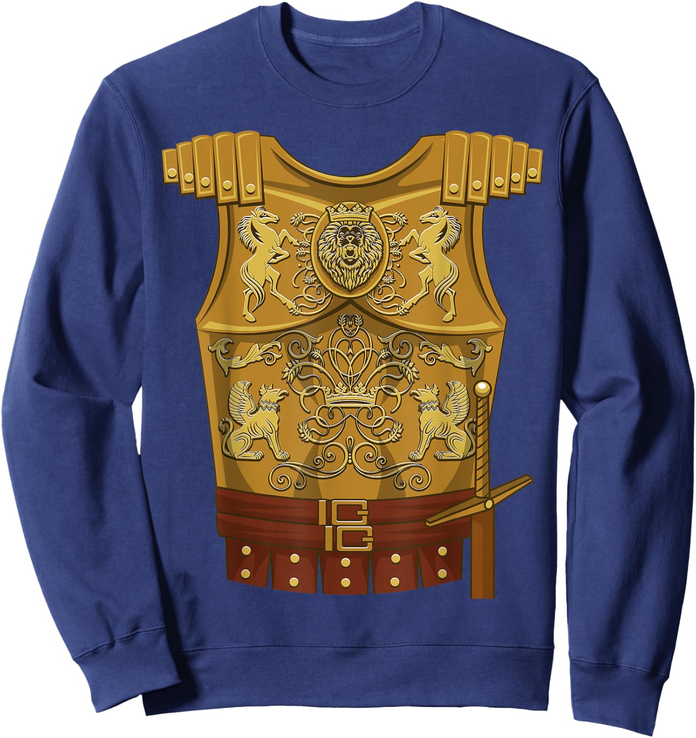 Cool Gladiator Halloween Combat Costume Shirt Fighter Gift Sweatshirt - Sweatshirt | Navy