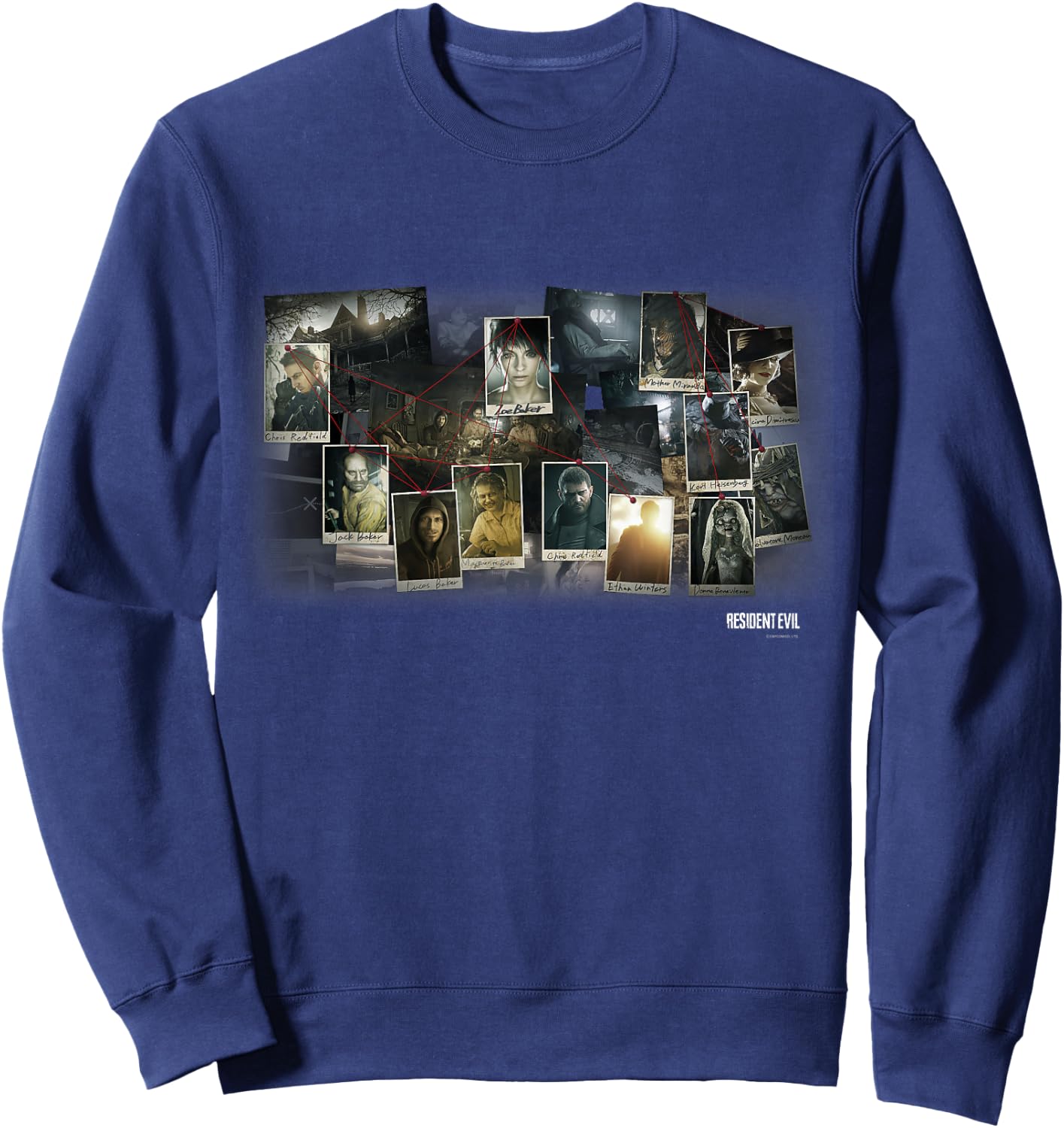 CAPCOM Official Merchandise RESIDENT EVIL 7,8 , Black Sweatshirt - Sweatshirt | Navy