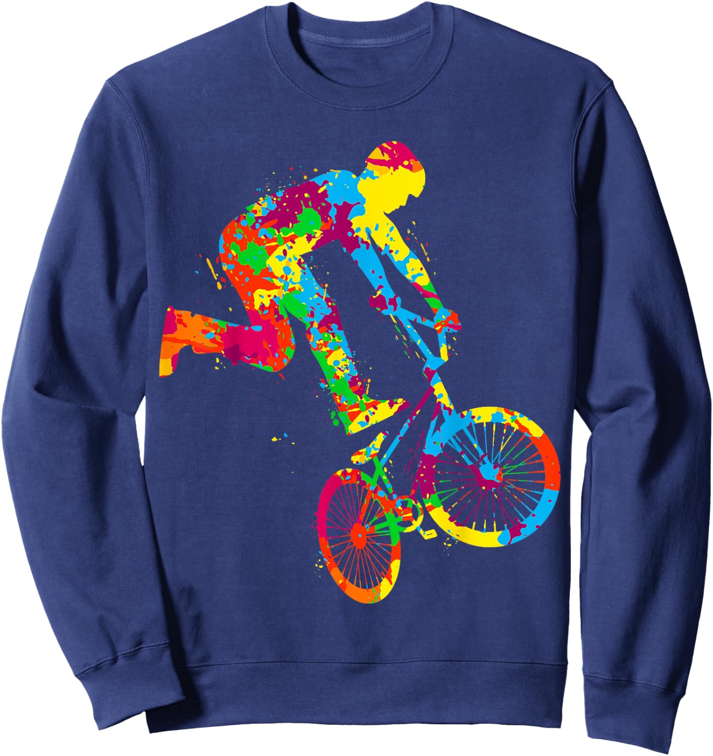 BMX Bike Stunt Rider Boys Children Sweatshirt - Sweatshirt | Navy