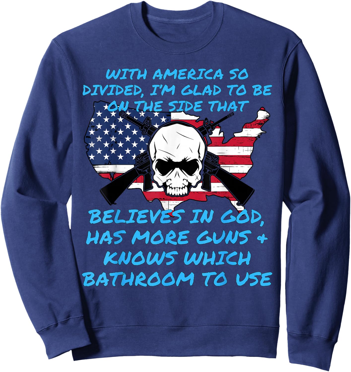 Republican Anti Democrat Funny Political Apparel Sweatshirt - Sweatshirt | Navy