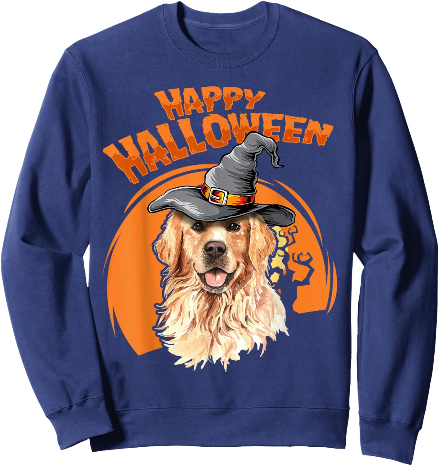 Golden Retriever Costumes For Halloween Dog Halloweenie Men Women Kids Sweatshirt - Sweatshirt | Navy