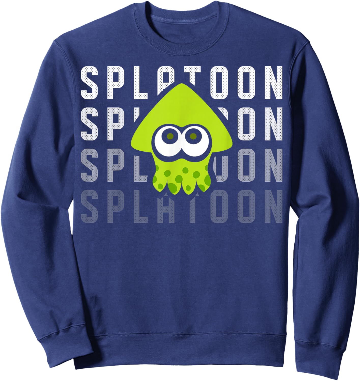 Nintendo Splatoon Gradient Green Squid Graphic Sweatshirt - Sweatshirt | Navy