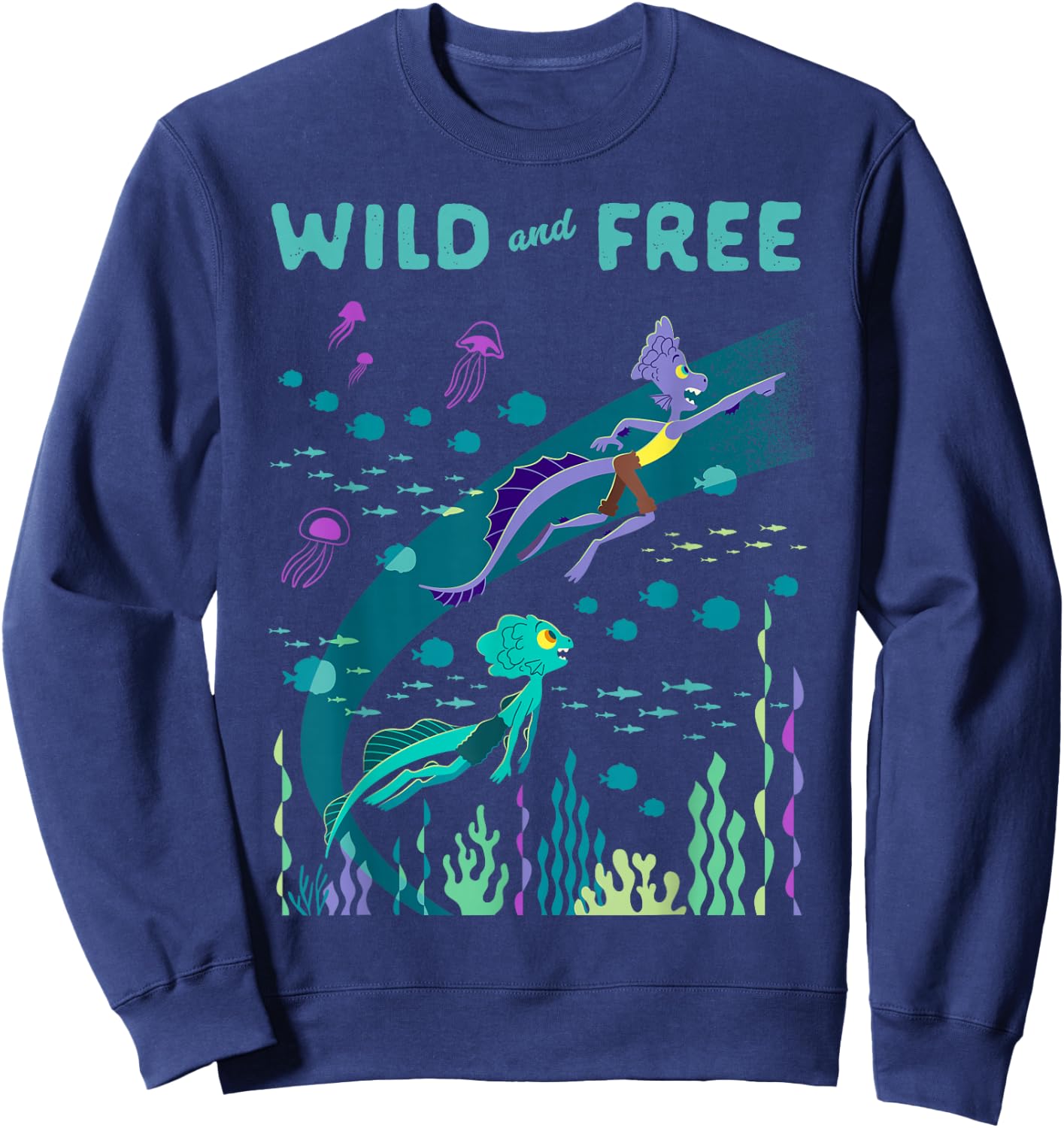Disney and Pixar's Luca and Alberto Wild and Free Sweatshirt - Sweatshirt | Navy