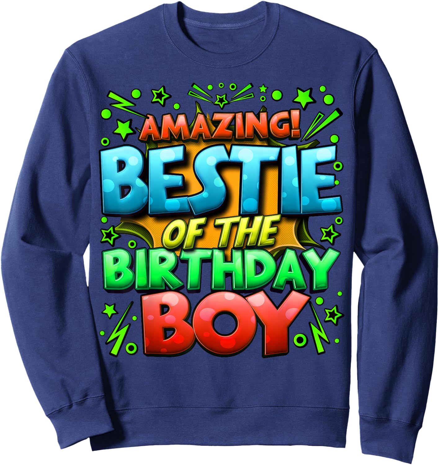 Best Friend of the Birthday Boy Matching Family Bestie Sweatshirt - Sweatshirt | Navy