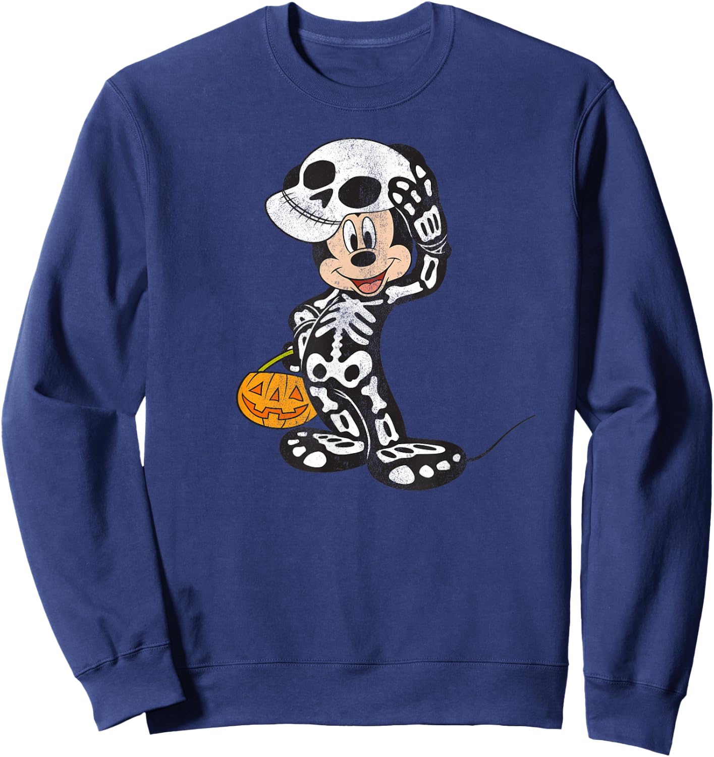 Disney - Halloween Mickey Happy Bones Sweatshirt - Sweatshirt | Navy