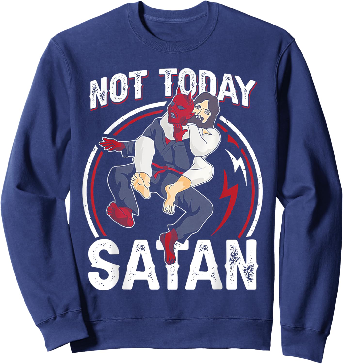 JIU JITSU Not Today Satan Sweatshirt - Sweatshirt | Navy