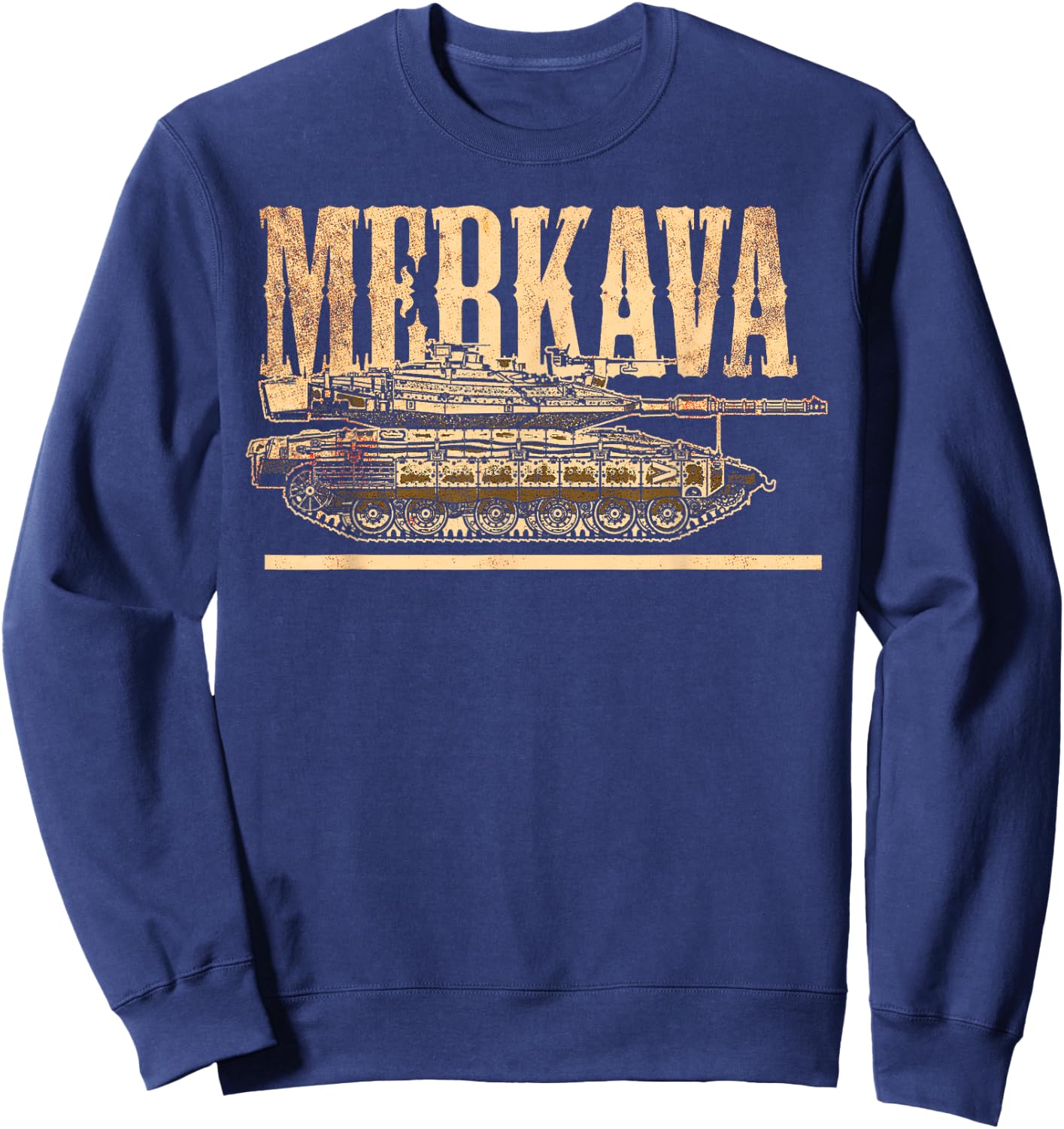 Merkava Battle Tank Israel Israeli Military Sweatshirt - Sweatshirt | Navy