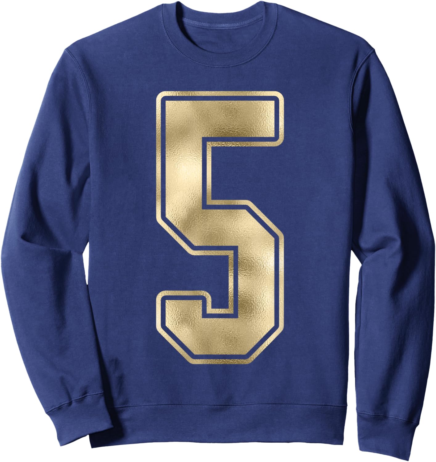 #5 Number 5 Sports Fan Jersey Style Sweatshirt - Sweatshirt | Navy