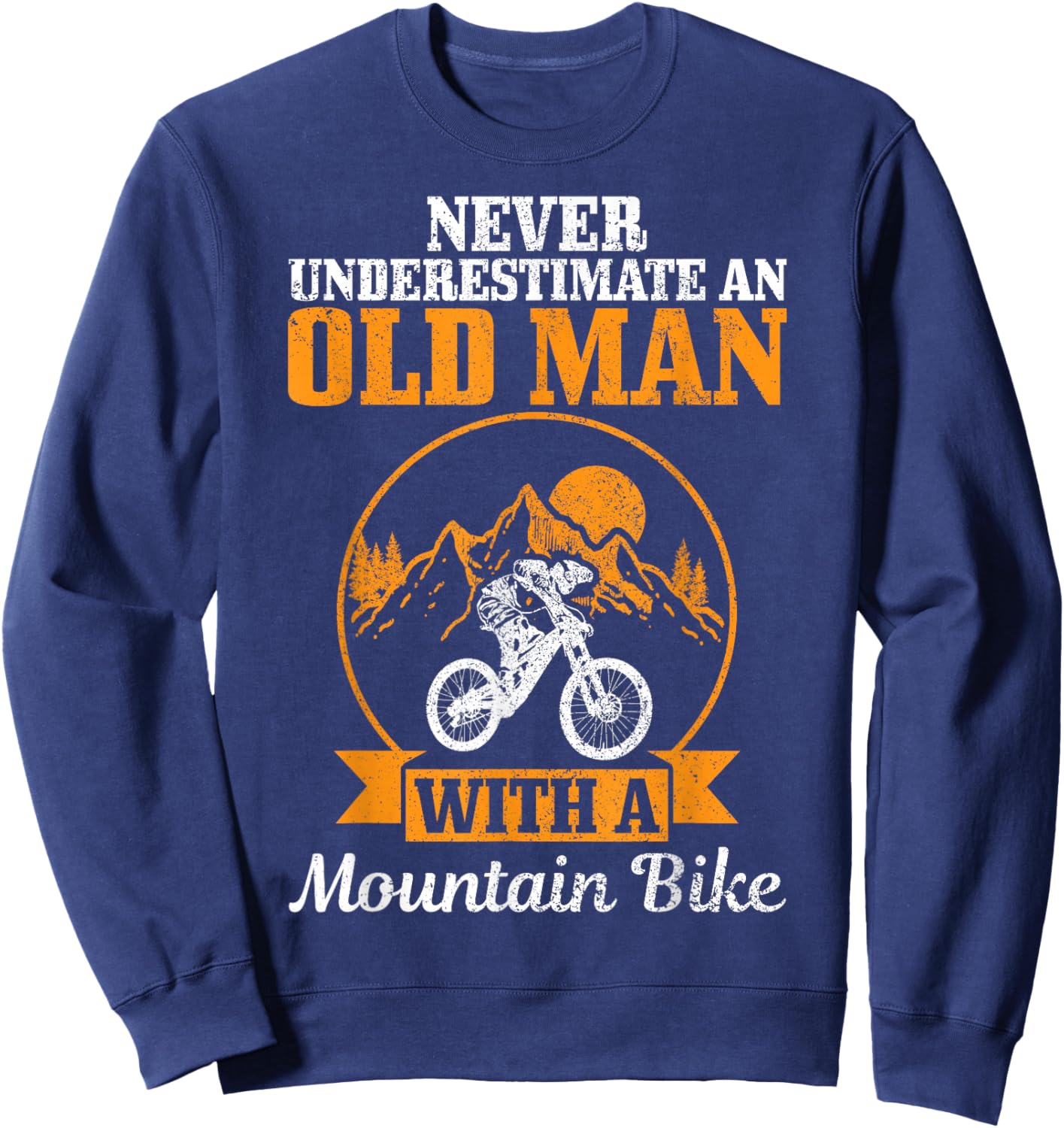 Mountain Bike Downhill Vintage MTB Downhill Funny Gift Sweatshirt - Sweatshirt | Navy