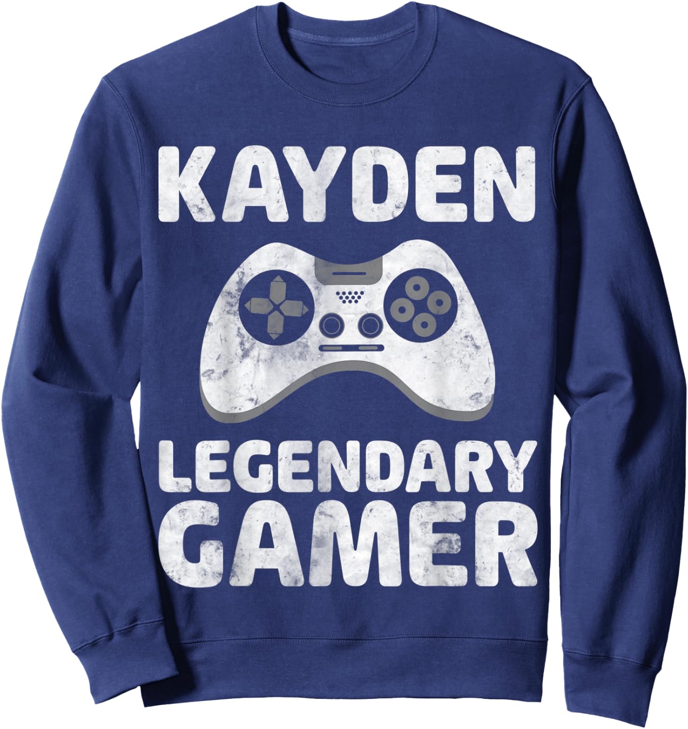 Personalized Legendary Gamer Shirt Kayden Name Video Gamer Sweatshirt - Sweatshirt | Navy