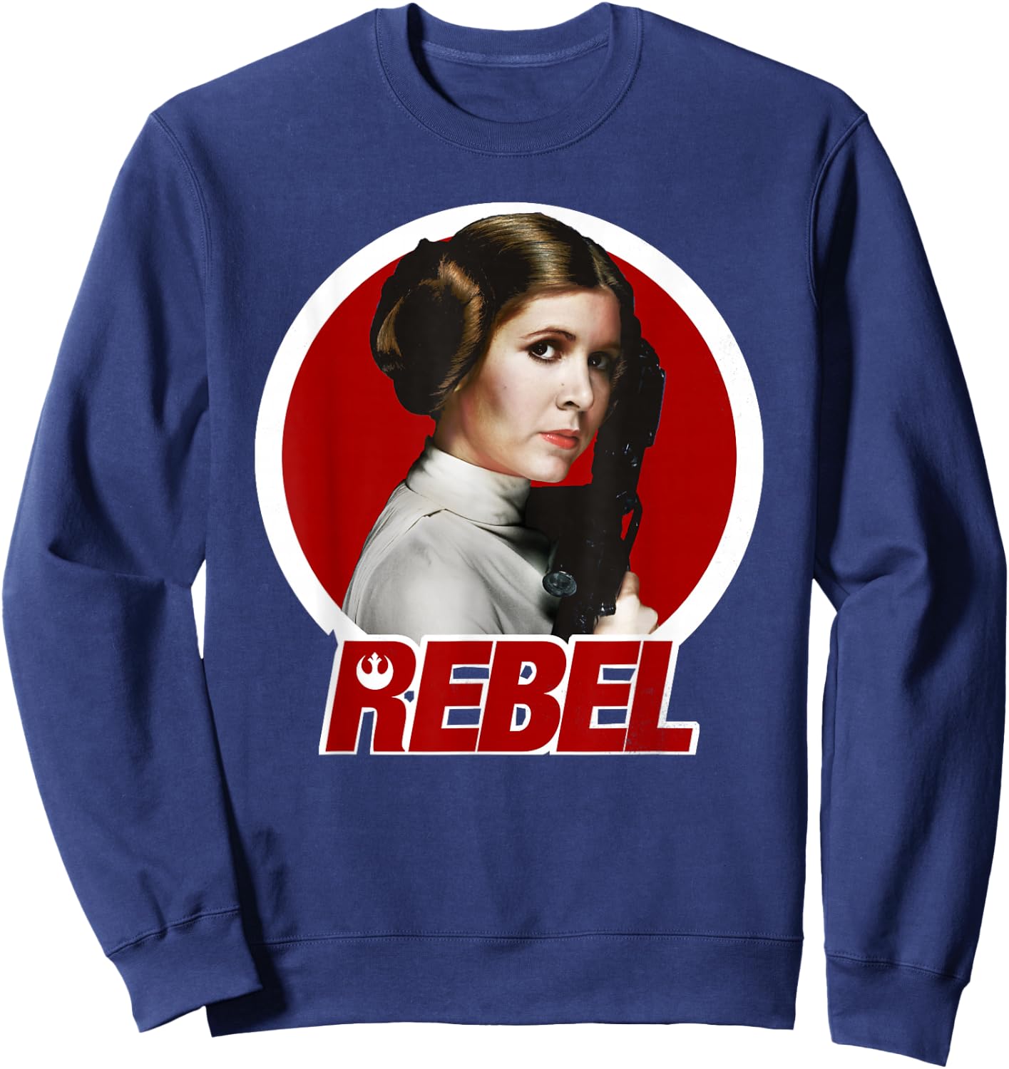 Star Wars Princess Leia Original REBEL Badge Graphic Sweatshirt - Sweatshirt | Navy