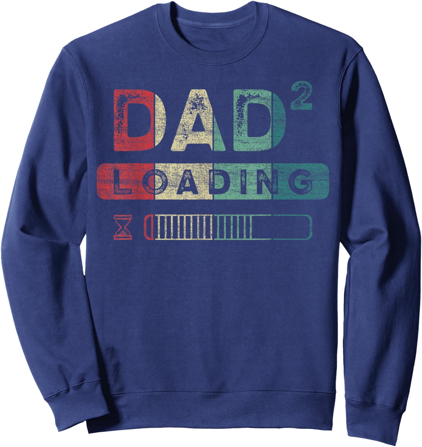 Dad-to-be, twins, 2nd child, dad to the power of 2 loading Sweatshirt - Sweatshirt | Navy