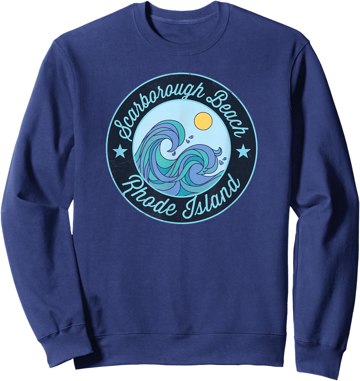 Scarborough Beach RI Rhode Island Souvenir Nautical Surfer G Sweatshirt - Sweatshirt | Navy
