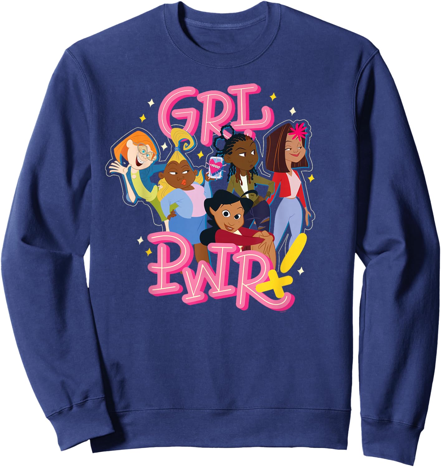 Disney Proud Family GRL PWR Girl Power Besties Sweatshirt - Sweatshirt | Navy