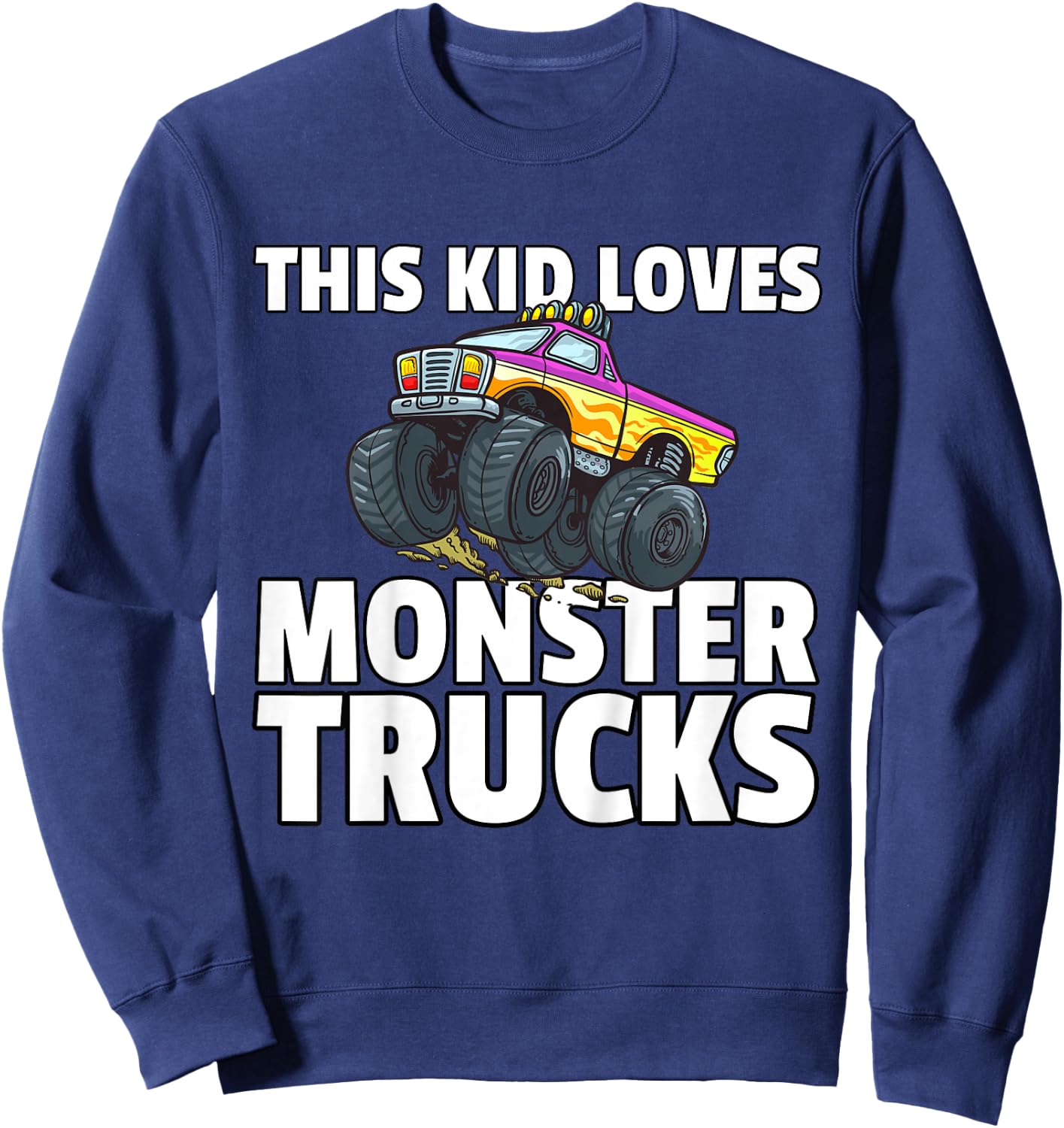 Monster Truck Jam Boys Sweatshirt - Sweatshirt | Navy