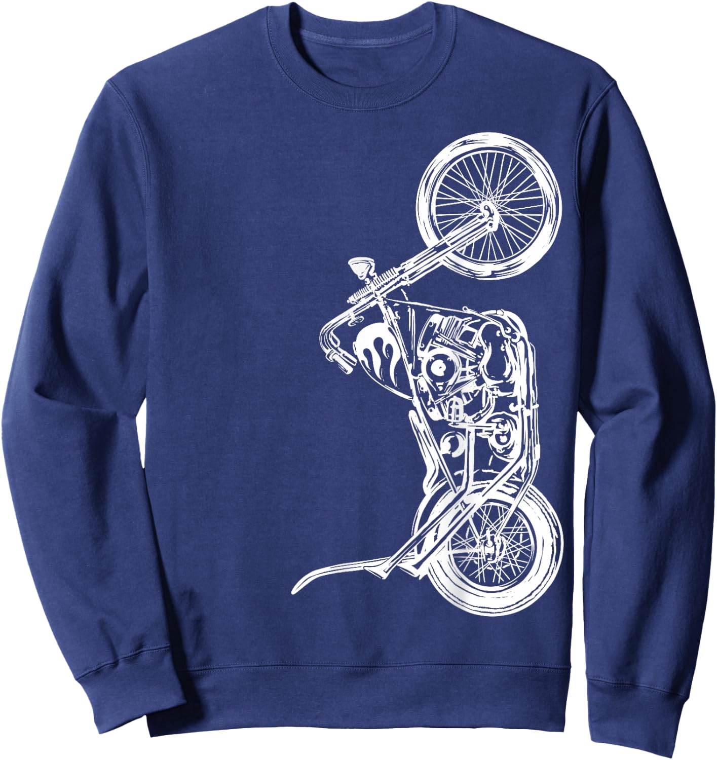 Chopper - Knucklehead - Panhead - Shovelhead Motorcycle Sweatshirt - Sweatshirt | Navy