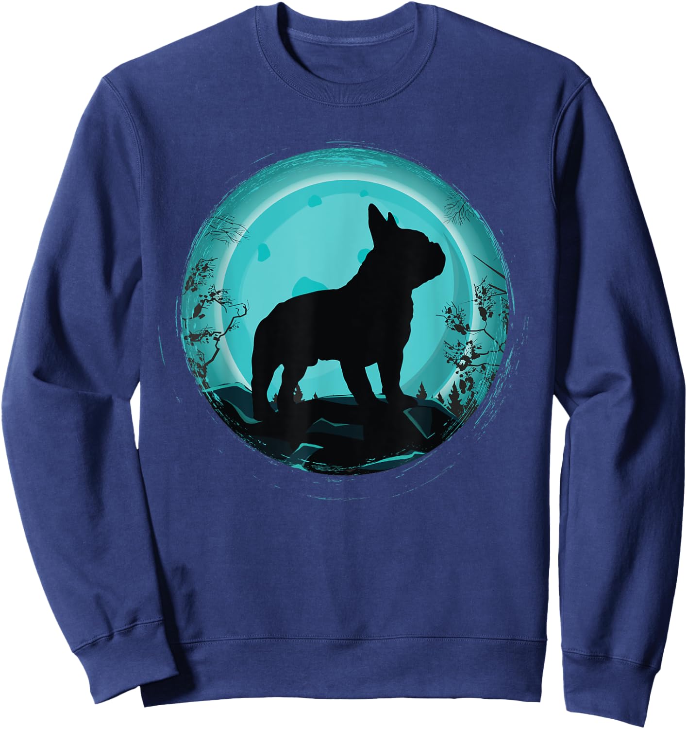 French Bulldog Frenchie Dog Women Kids Sweatshirt - Sweatshirt | Navy