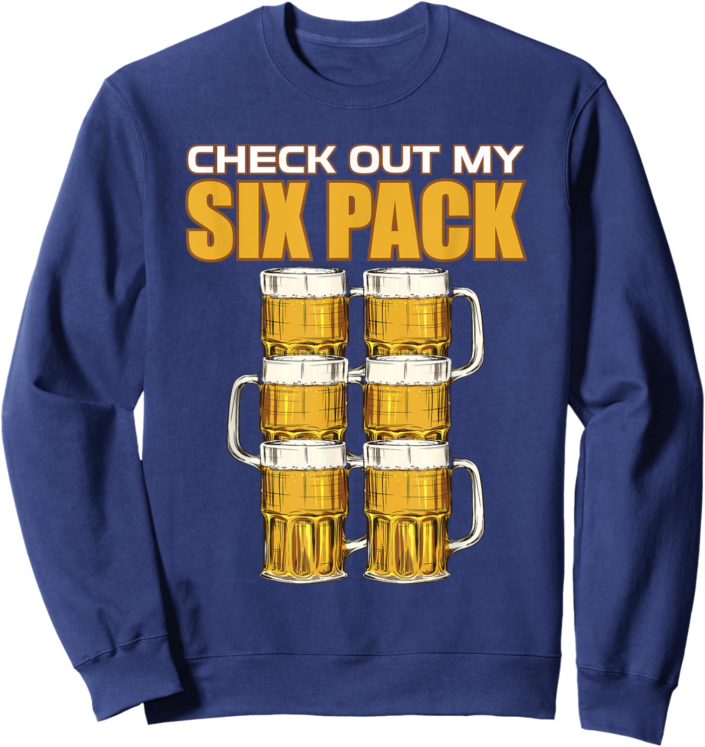 Check out my six pack Beer Sweatshirt - Sweatshirt | Navy