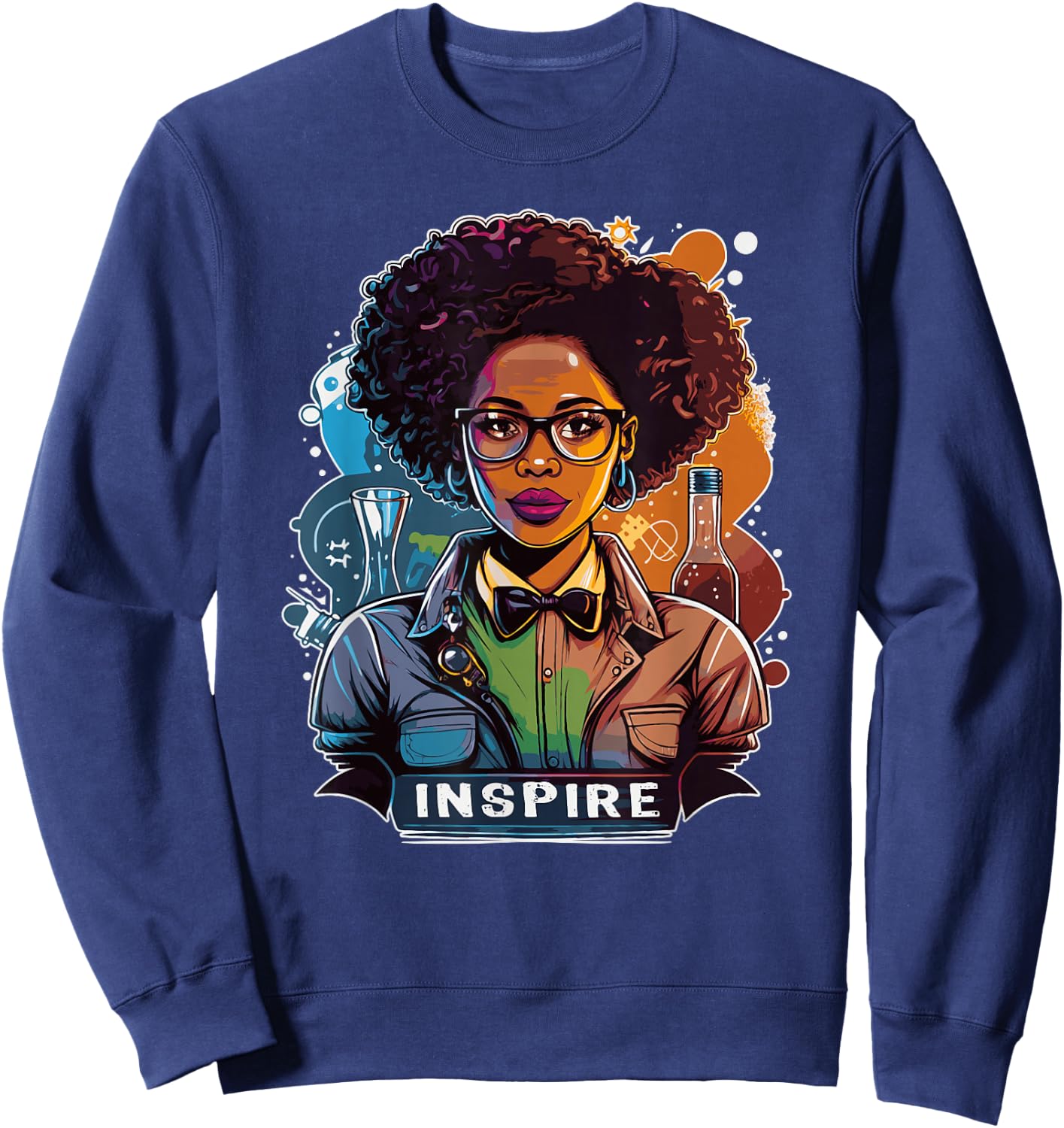 African-American Black Scientist and Inventor Day Sweatshirt - Sweatshirt | Navy
