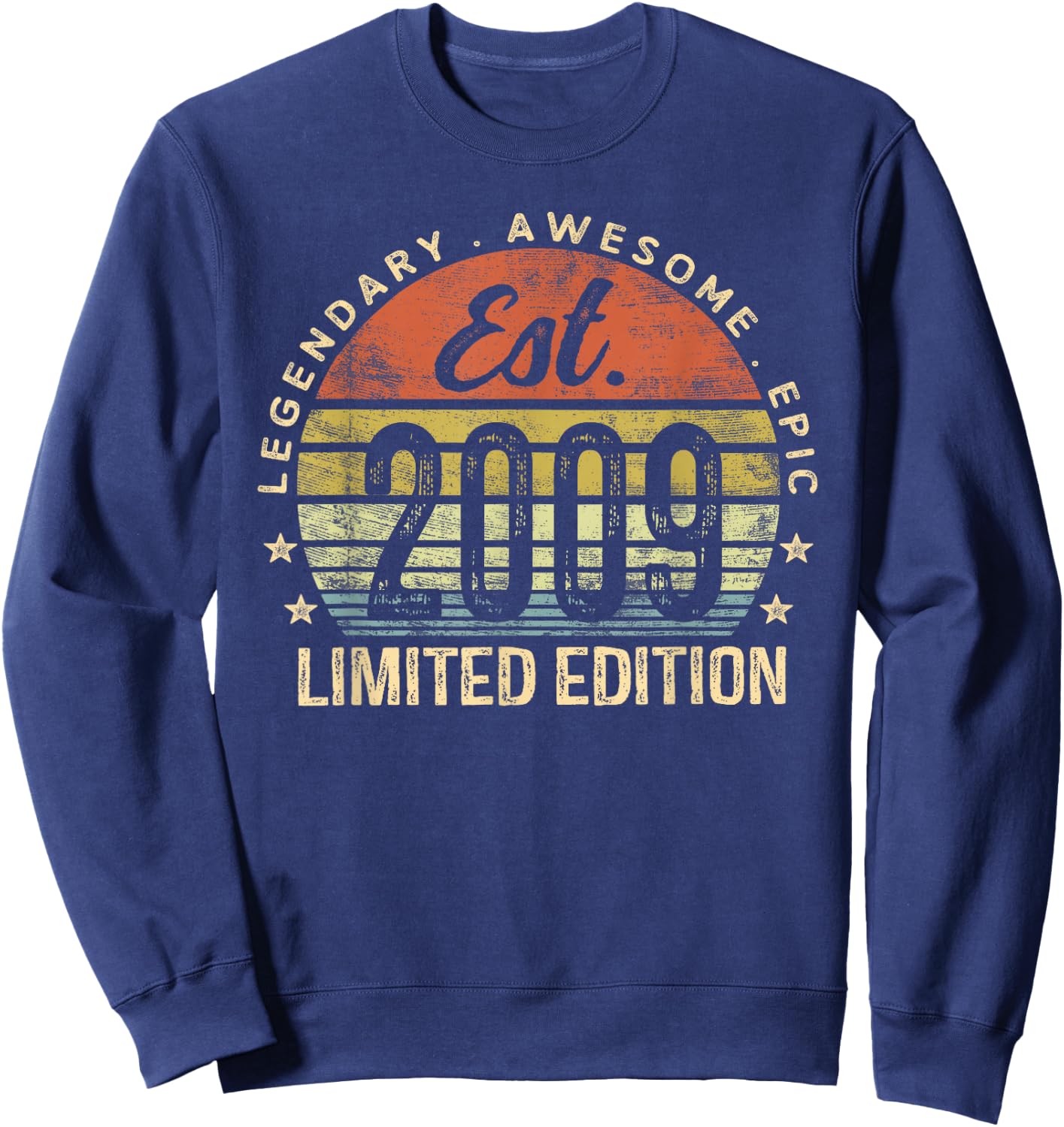 Legendary Awesome Epic 2009 Gifts Boys Girls -Kids 16th Birthday Graphic Black Small Sweatshirt - Sweatshirt | Navy