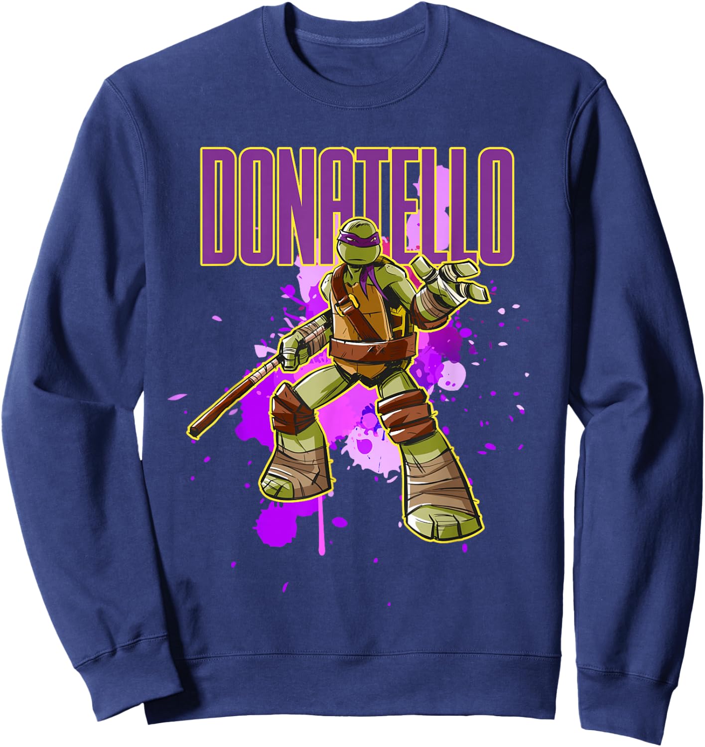 Dontatello - Purple Splatter Paint Sweatshirt - Sweatshirt | Navy