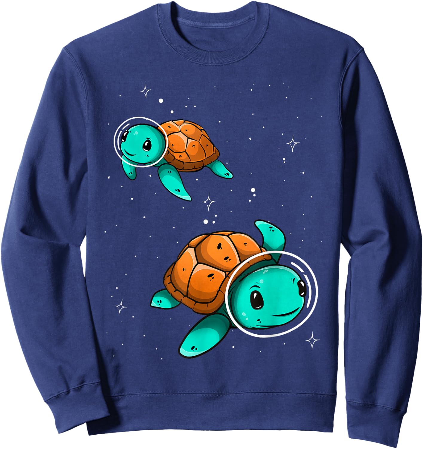 Space Turtles Astronaut Galaxy Funny Cute Design Sweatshirt - Sweatshirt | Navy