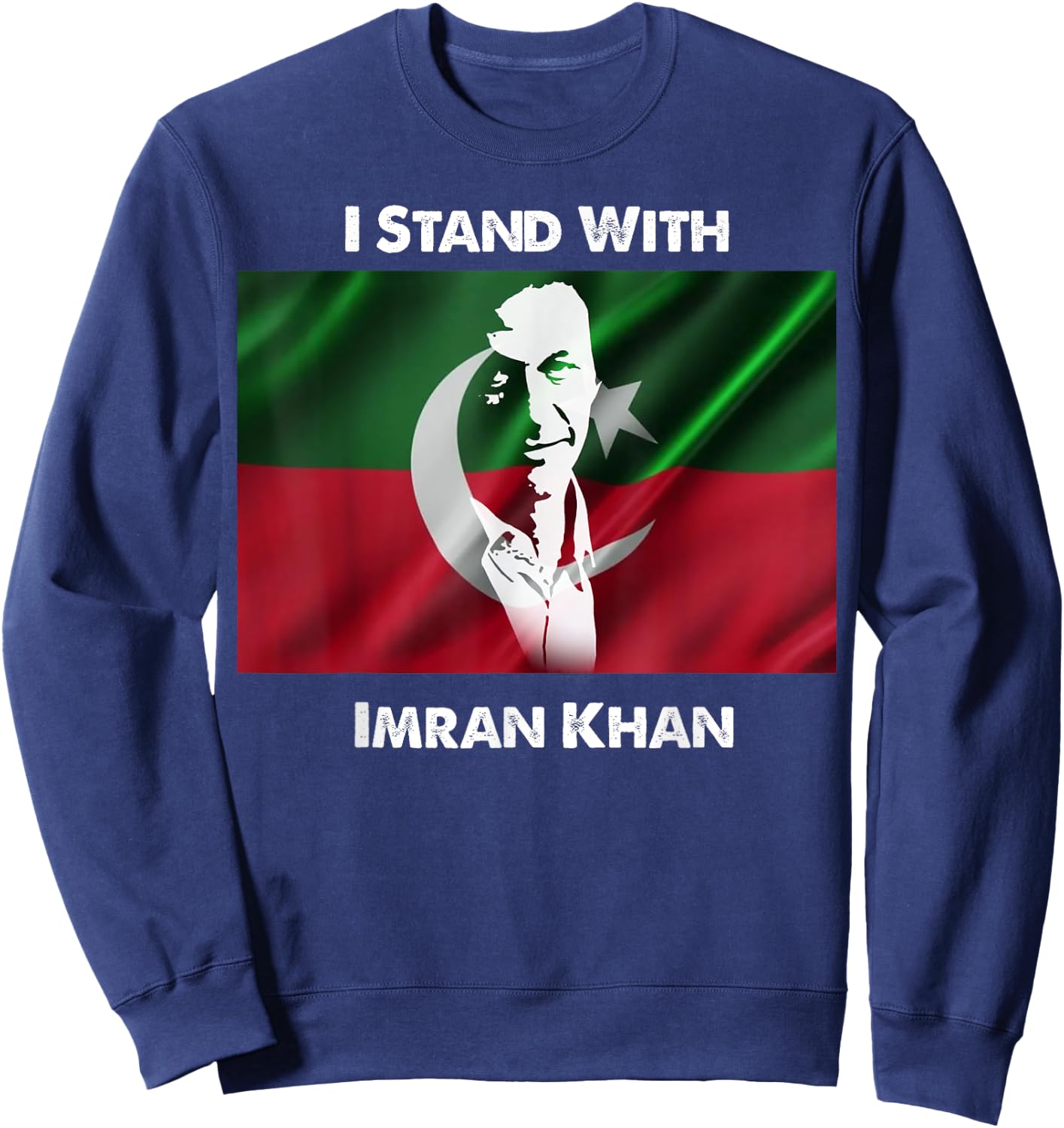 Imran Khan Absolutely Not PTI Pakistan Prime Minister Sweatshirt - Sweatshirt | Navy