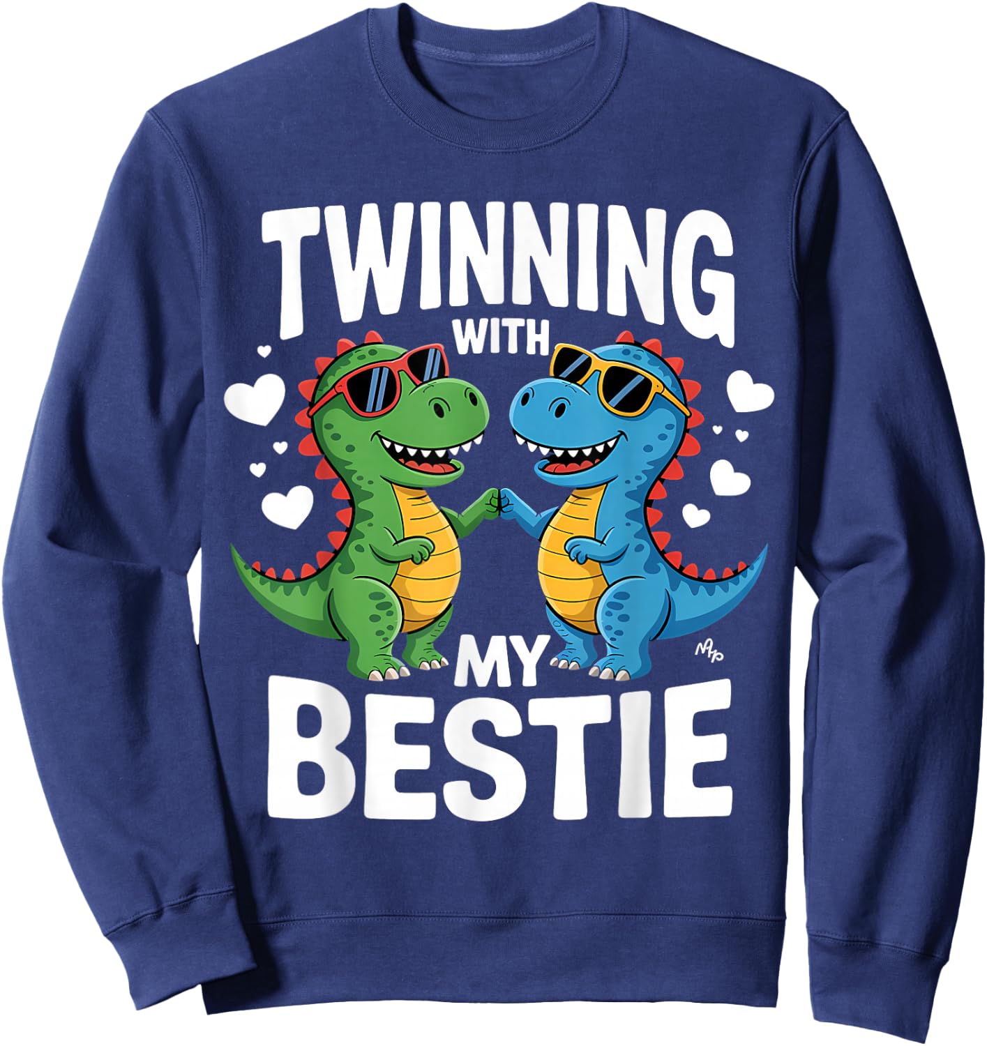 Twinning With My Bestie Twins Friends Twin Matching Sweatshirt - Sweatshirt | Navy