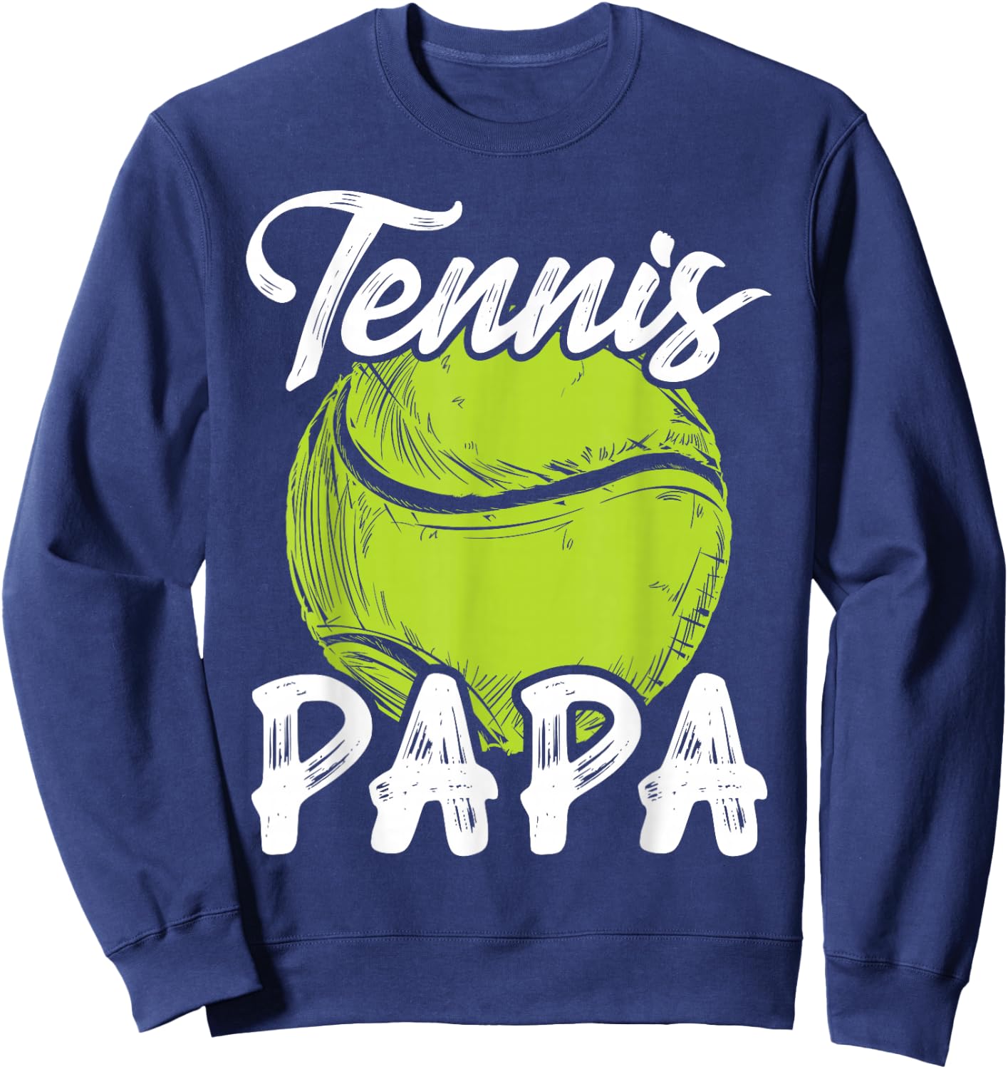 Tennis Papa Men Family Matching Set Tennis Ball Player Dad Sweatshirt - Sweatshirt | Navy