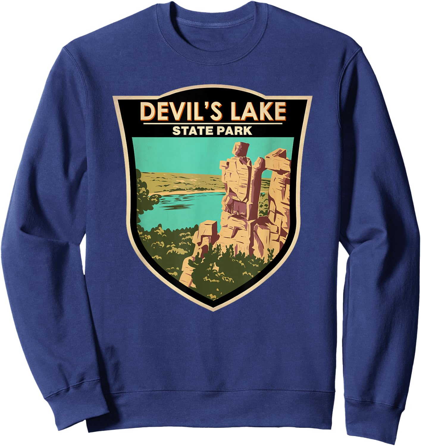 Devil's Lake State Park Wisconsin Devils Doorway Vintage Sweatshirt - Sweatshirt | Navy