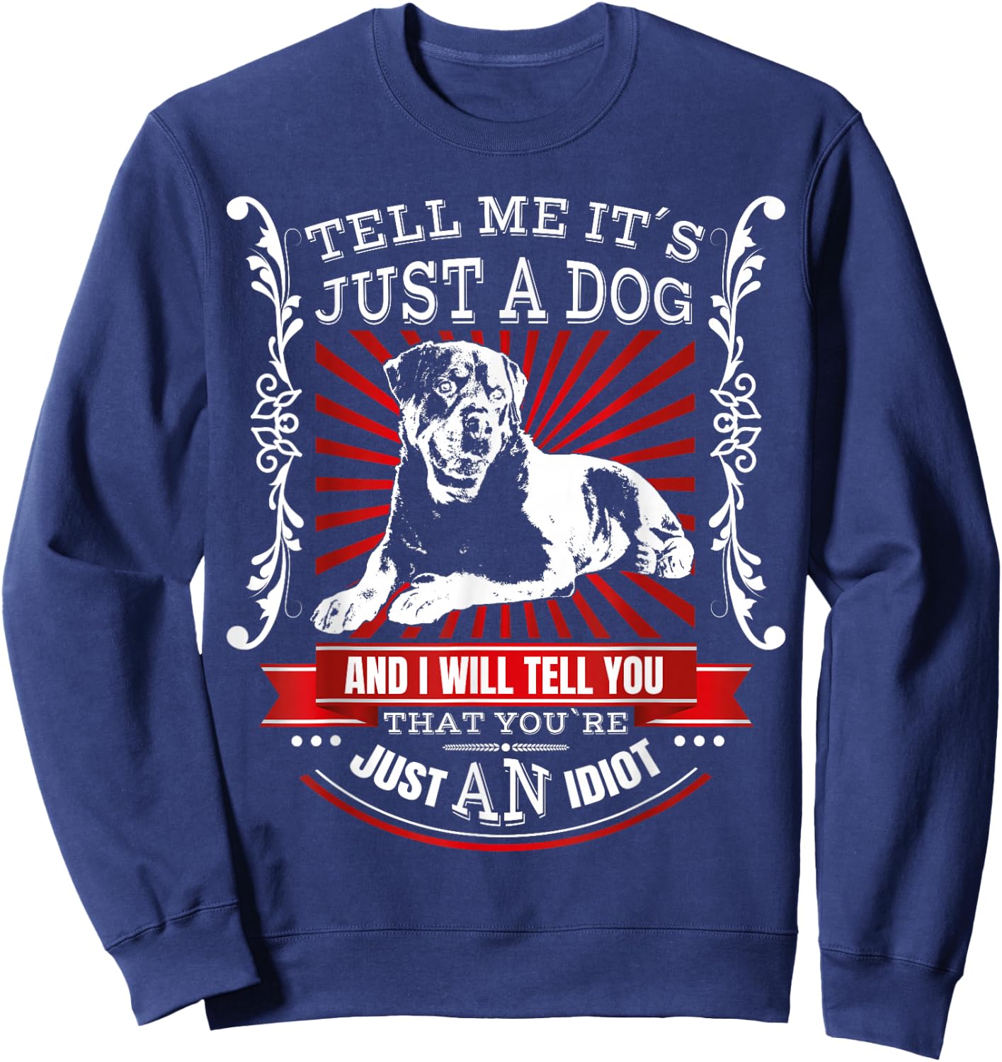 Rottweiler Dog Rottie Sweatshirt - Sweatshirt | Navy