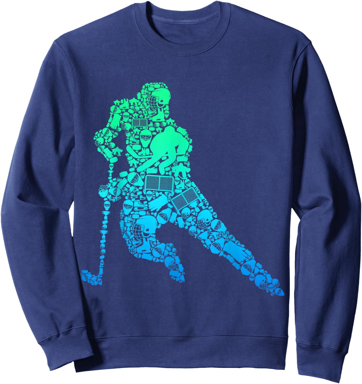 Hockey Player Ice Hockey Youth Men Kids Boys Small Sweatshirt - Sweatshirt | Navy
