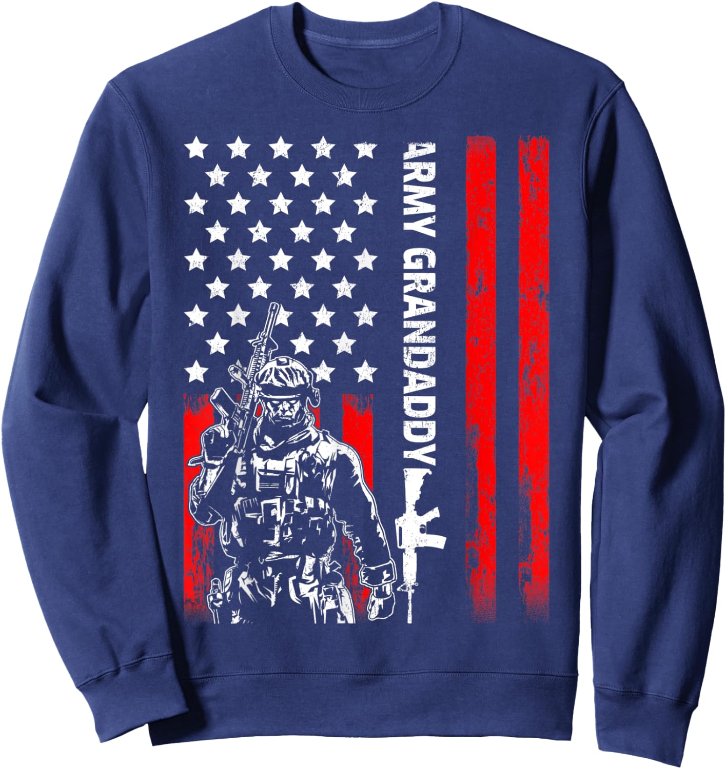 Vintage Style USA Flag Army Grandaddy Father's Day Sweatshirt - Sweatshirt | Navy