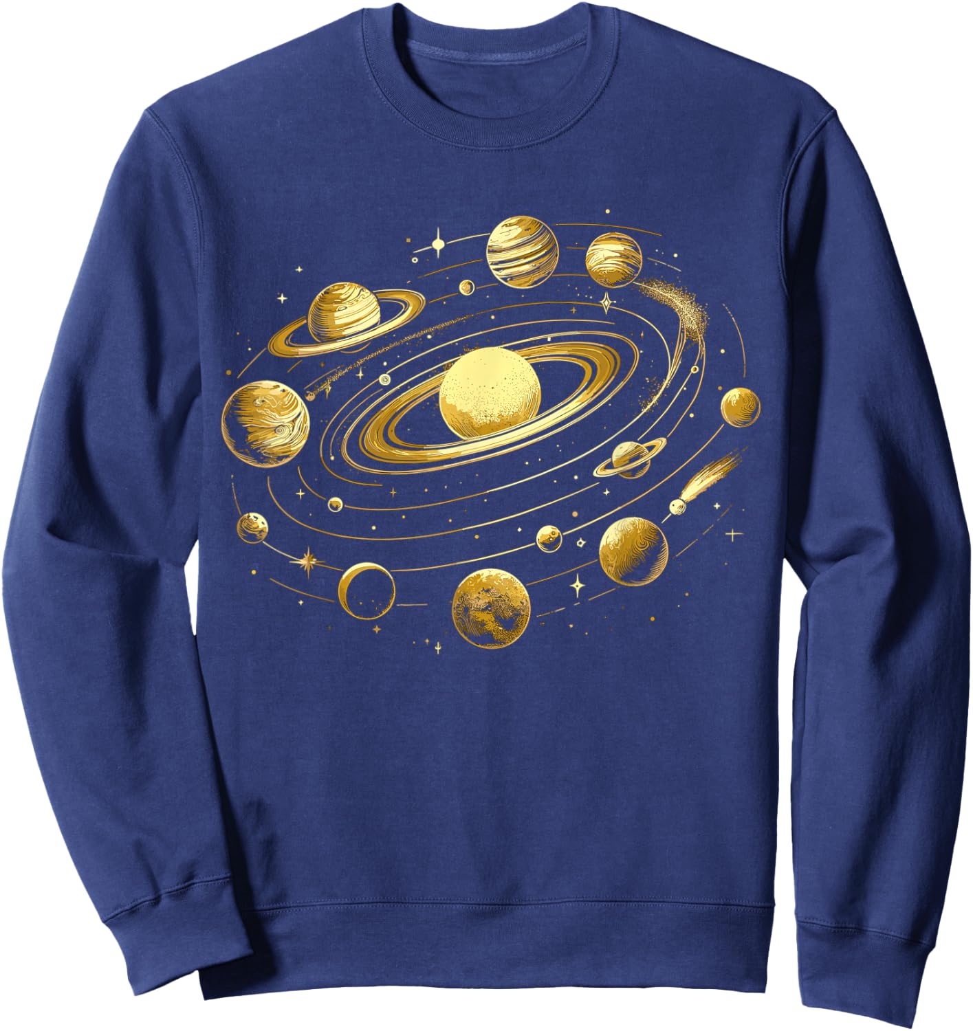 Solar System Planets Space Science Galaxy Astrology Sweatshirt - Sweatshirt | Navy