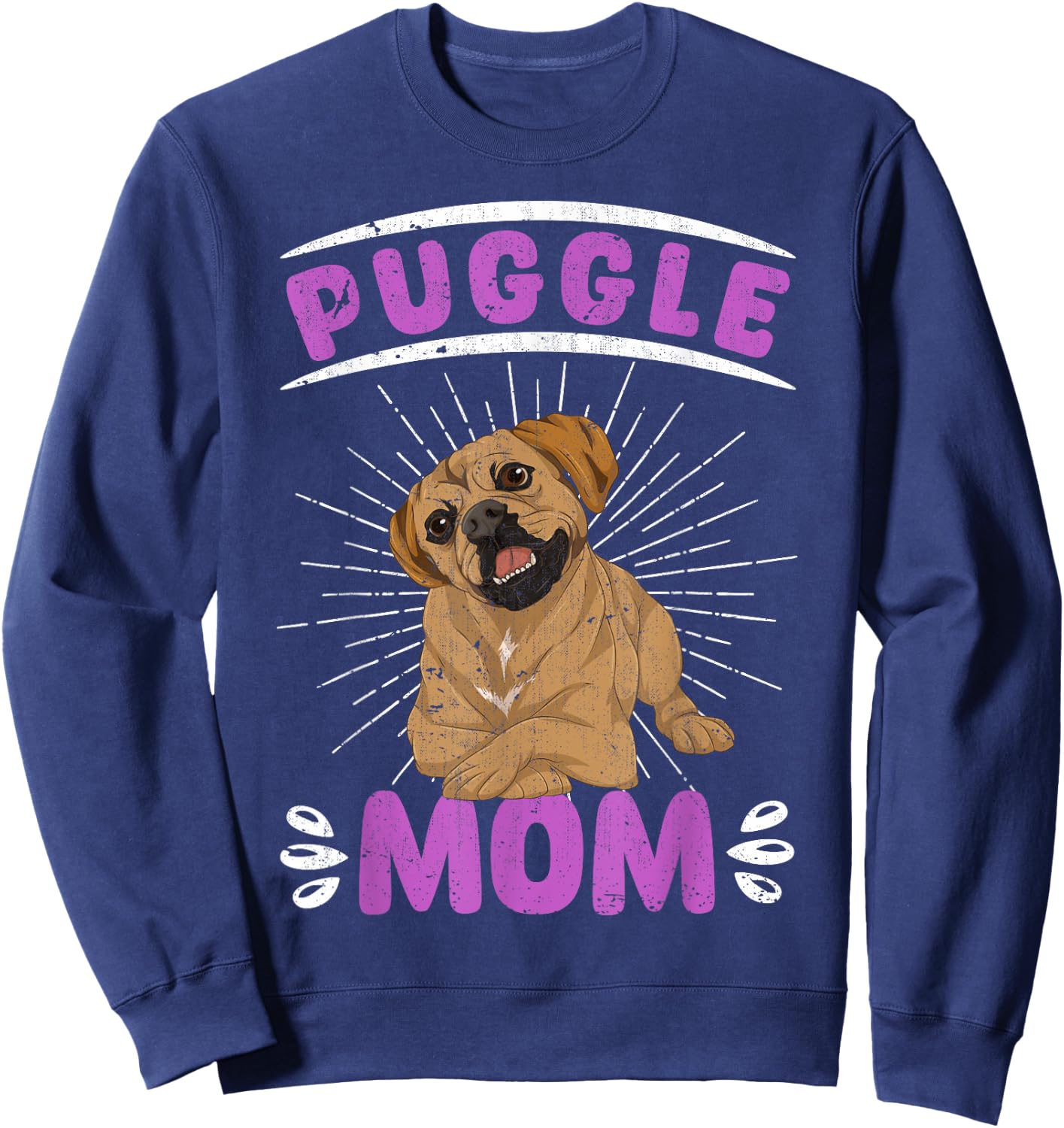 Dog Lover Puggle Mom Dog Owner Mothers Day Pet Owner Puggle Sweatshirt - Sweatshirt | Navy