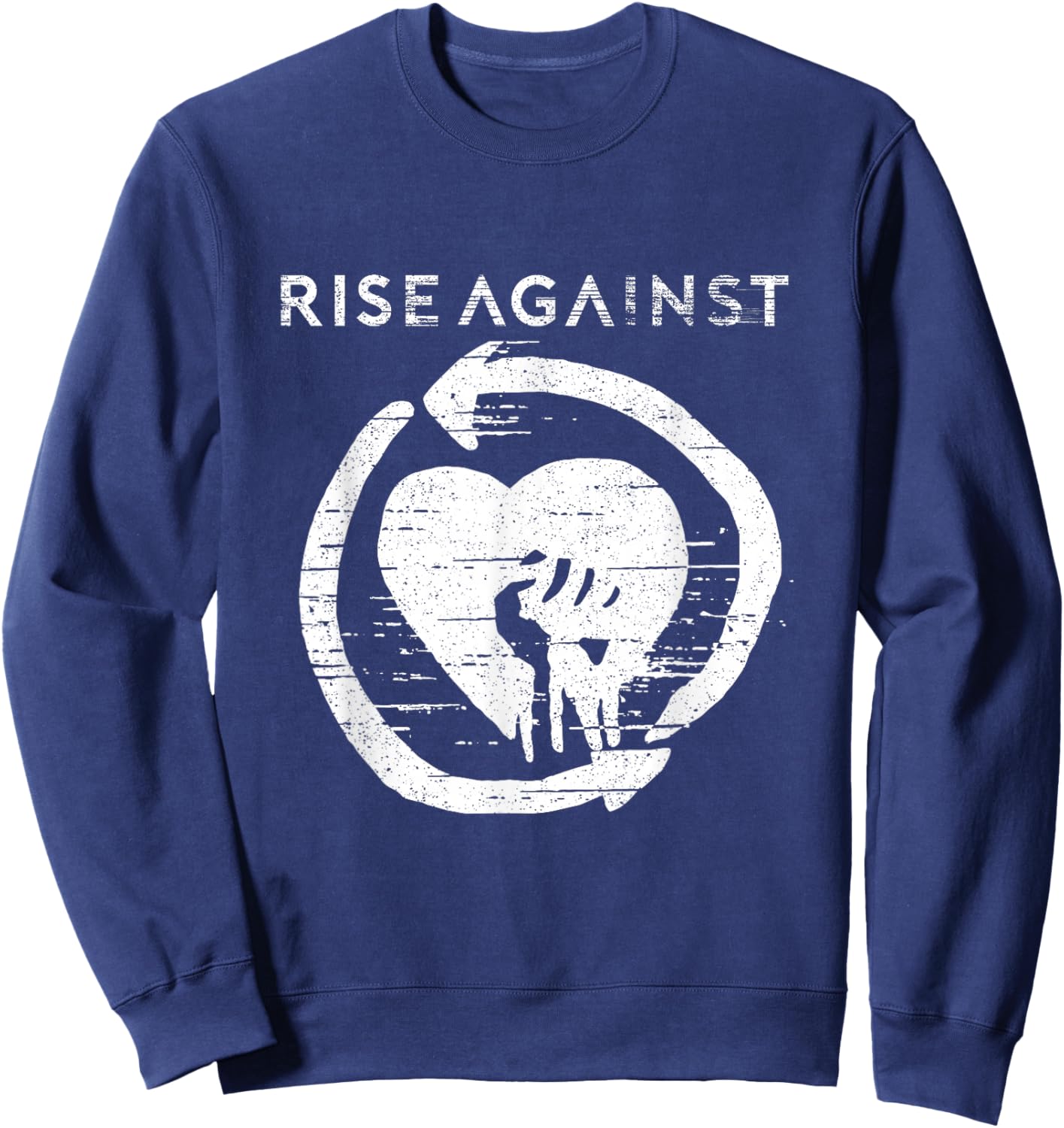 Rise Against - Official Merchandise - New Heartfist Small Sweatshirt - Sweatshirt | Navy