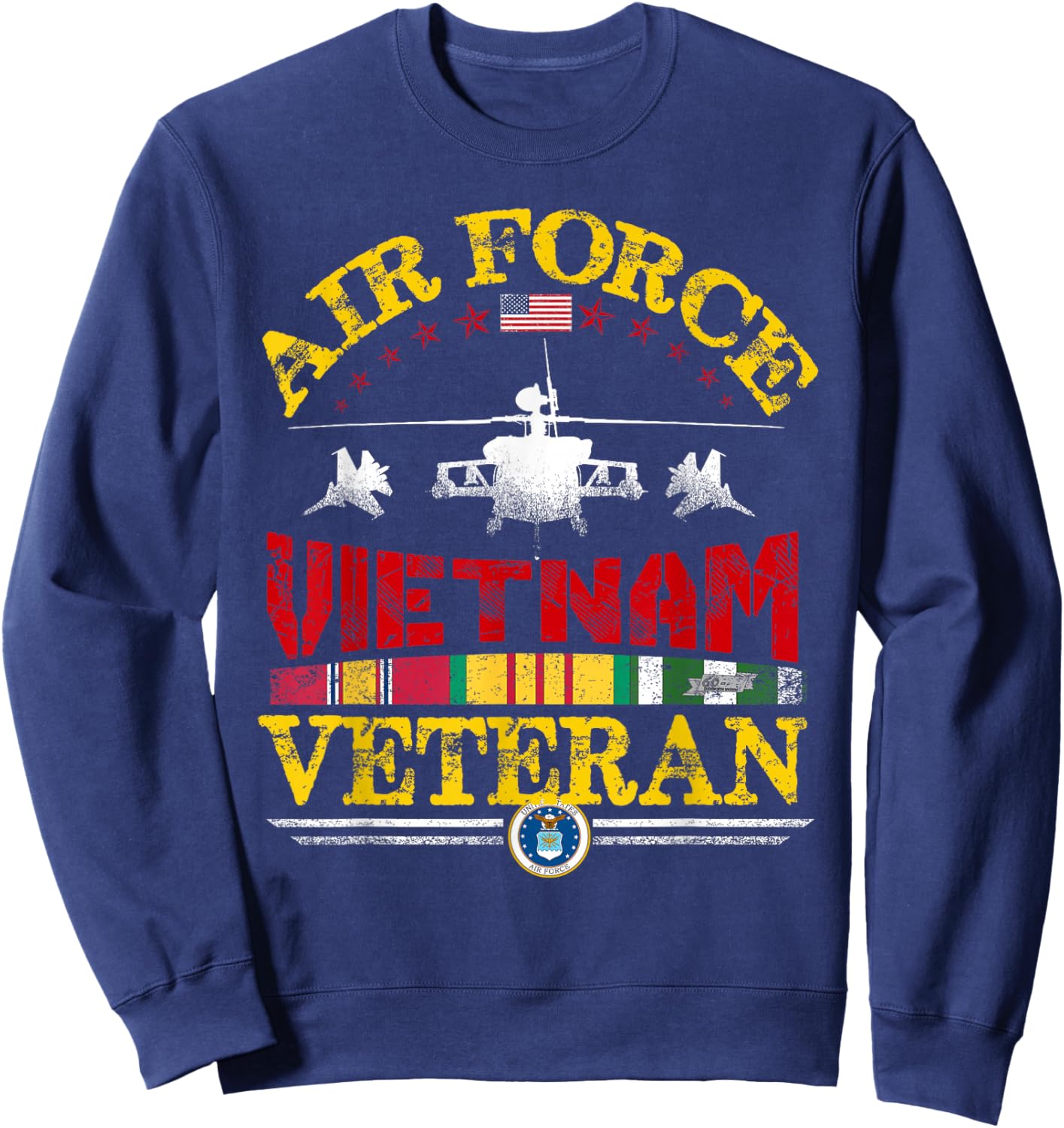 Air Force Vietnam Veteran, U.S. Veteran's Old Men Sweatshirt - Sweatshirt | Navy