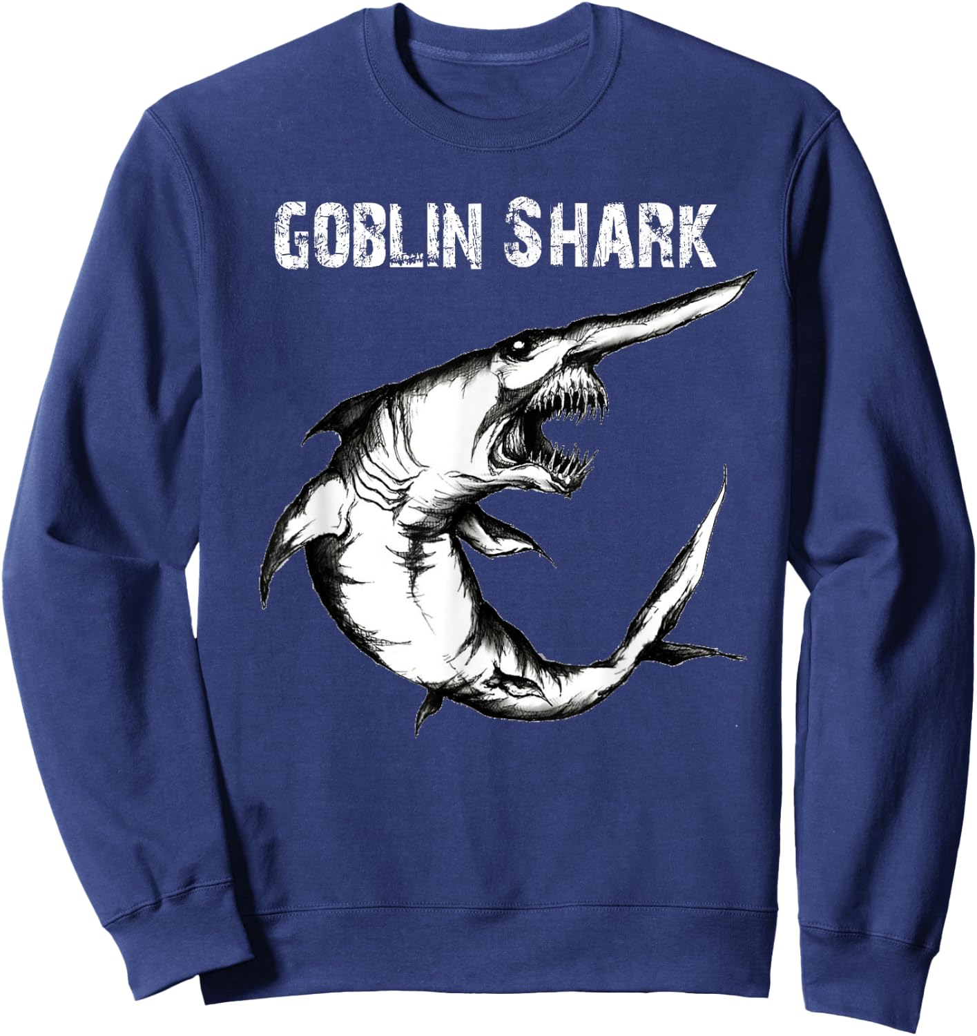 Goblin Shark Shirt - Goblin Shark Lovers Gifts Sweatshirt - Sweatshirt | Navy