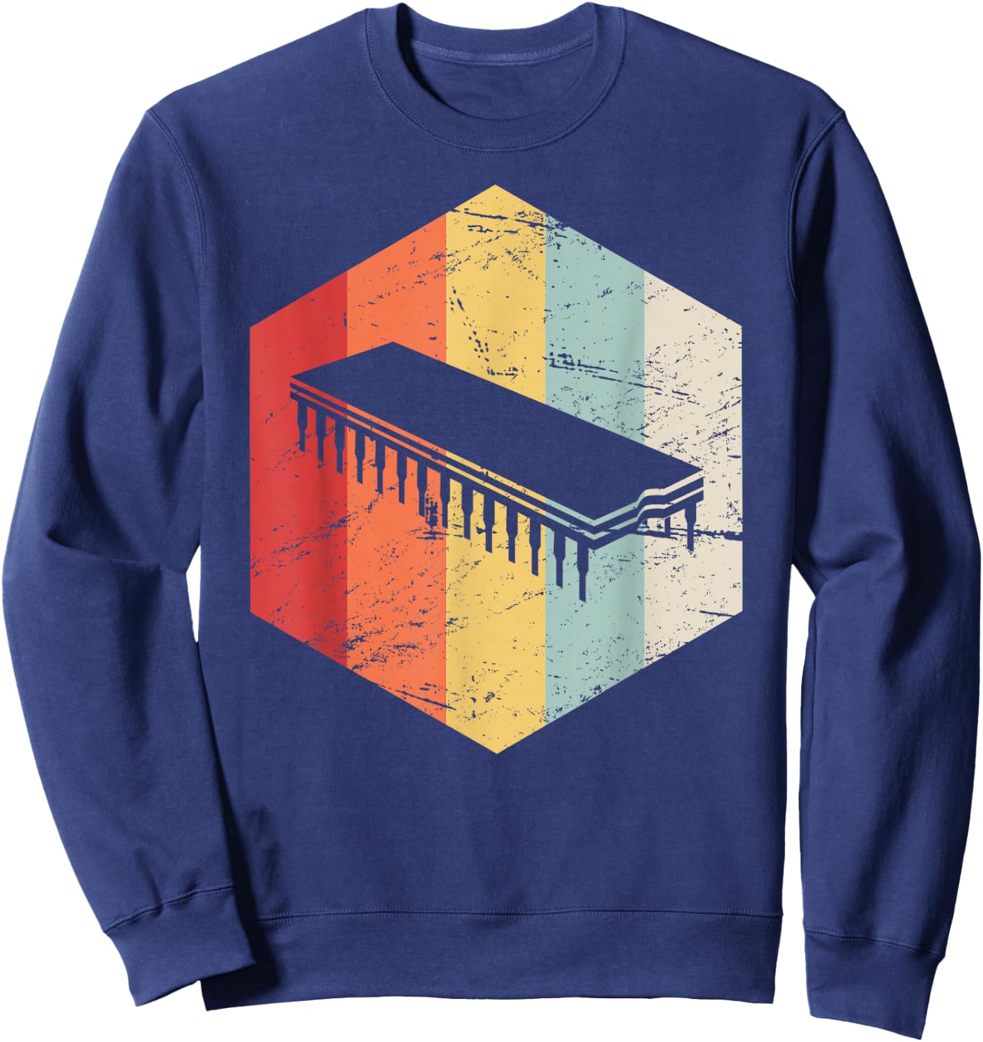 Retro Vintage Electronics Circuit Sweatshirt - Sweatshirt | Navy