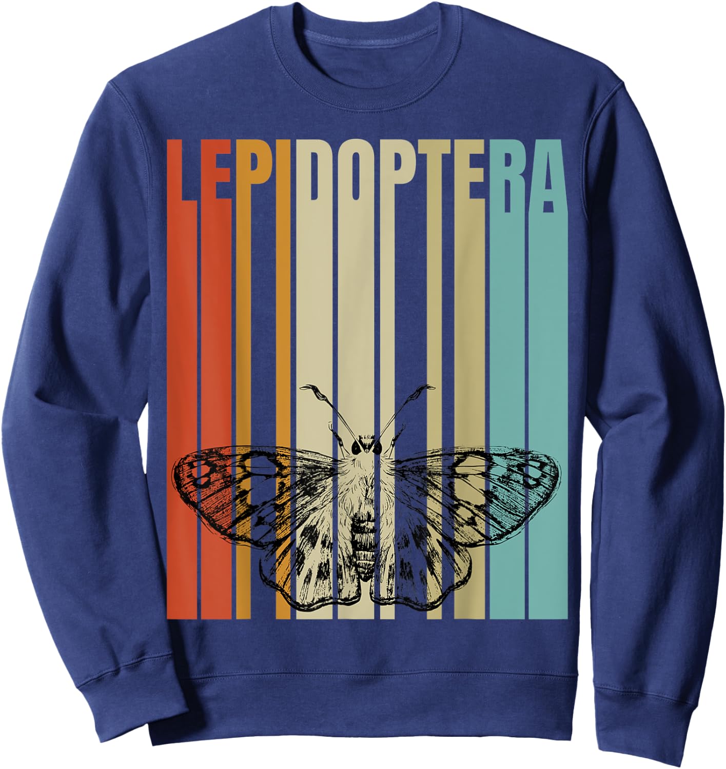 Retro Lepidoptera Sweatshirt - Sweatshirt | Navy