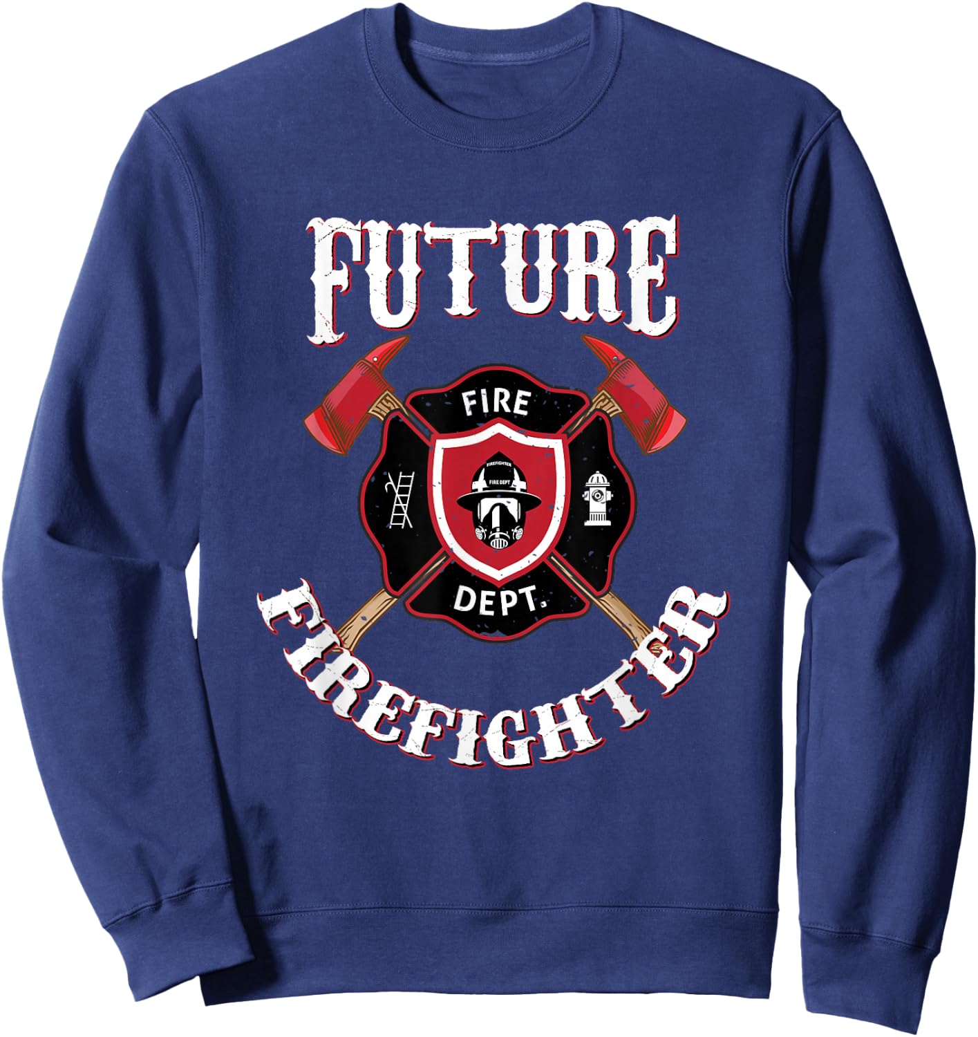 Future Firefighter Firefighter Fire Engine Sweatshirt - Sweatshirt | Navy
