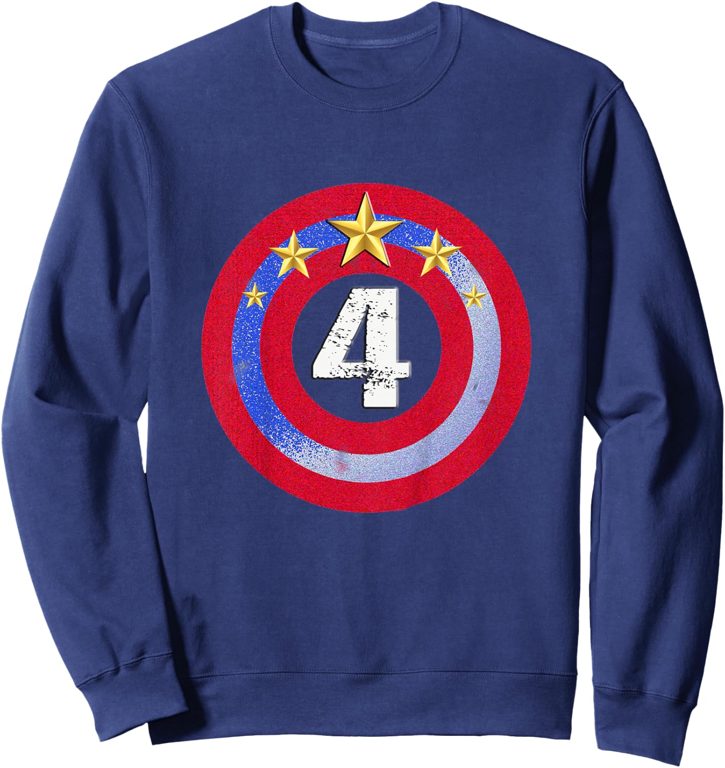 Kids Captain Kid 4th Birthday 4 Years Old Kid Sweatshirt - Sweatshirt | Navy