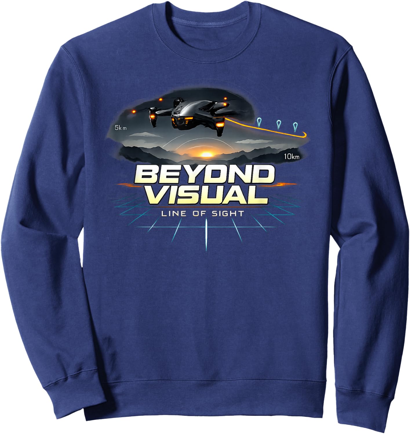 Beyond Visual Line of Sight BVLOS Elite Drone Pilot Advanced Sweatshirt - Sweatshirt | Navy