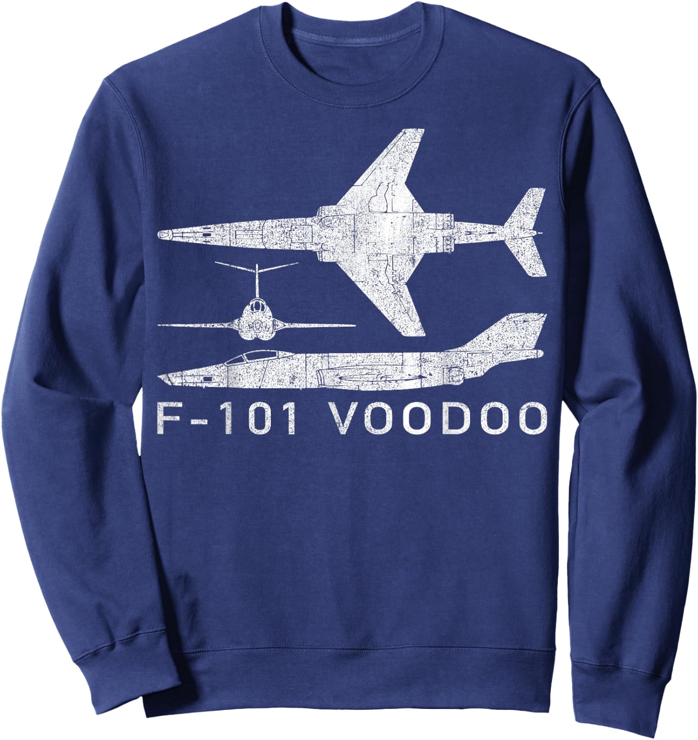 F-101 Voodoo Supersonic Jet Fighter Plane Gift Sweatshirt - Sweatshirt | Navy