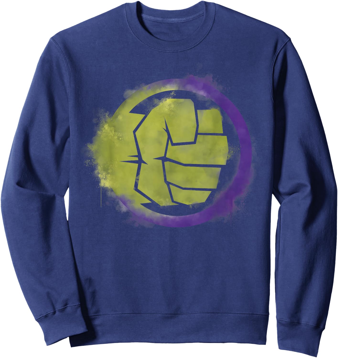Marvel Avengers Endgame Hulk Spray Paint Logo Sweatshirt - Sweatshirt | Navy